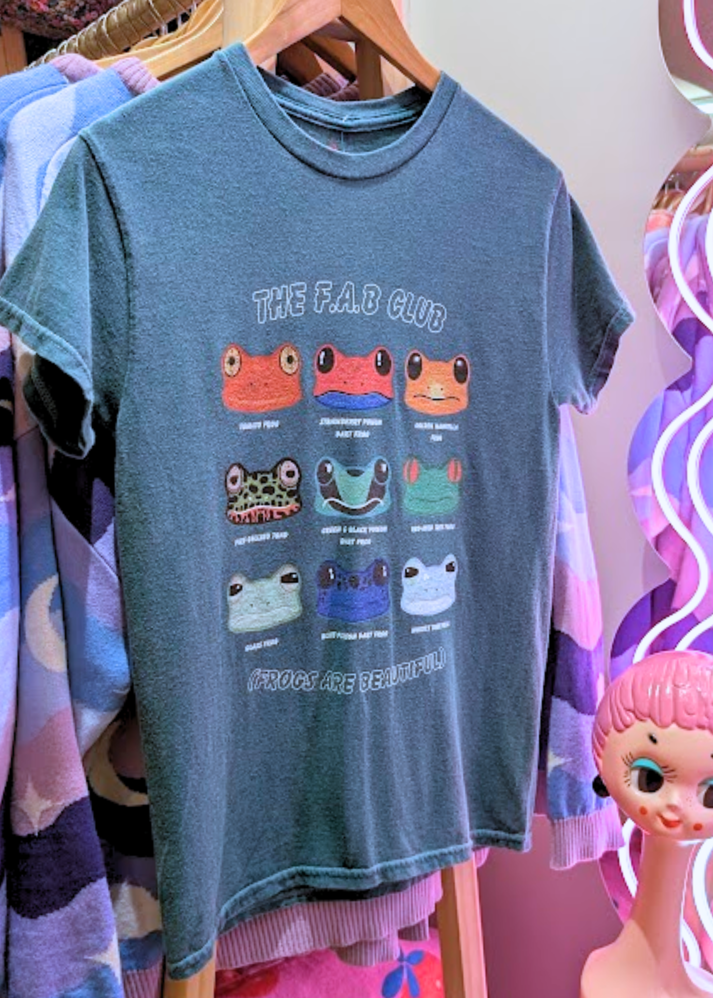 Home of Rainbows - Frogs Are Beautiful Tee in Teal