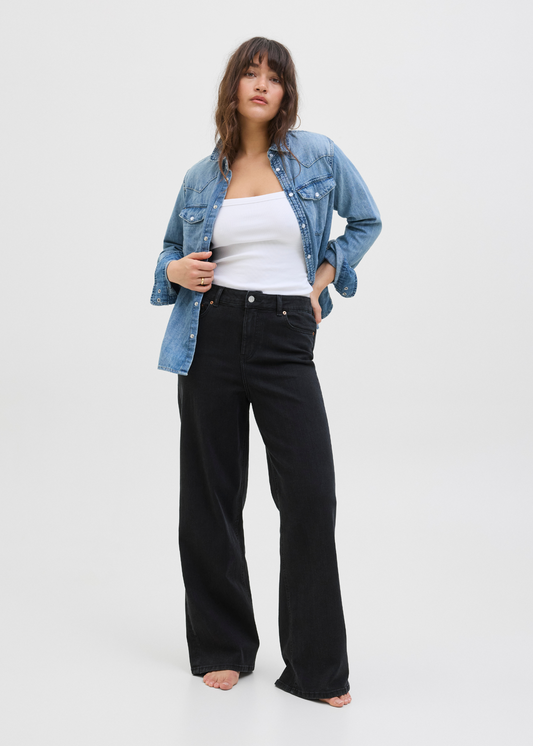 JJXX - Tokyo Black Denim Wide Leg Jeans