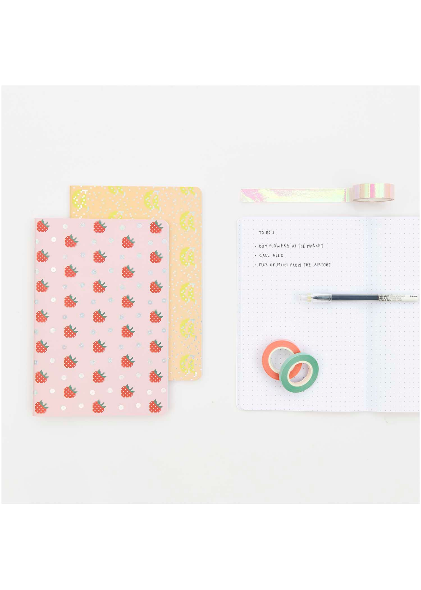 Rico Design - Set of 2 Strawberry Notebooks