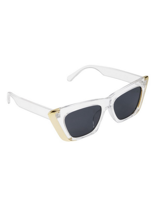 The Edit - Gold Lined Sunglasses in Clear