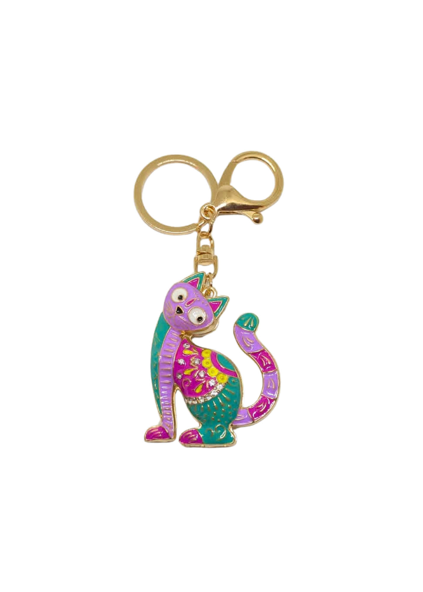 The Edit - Pastel Patchwork Cat Keyring