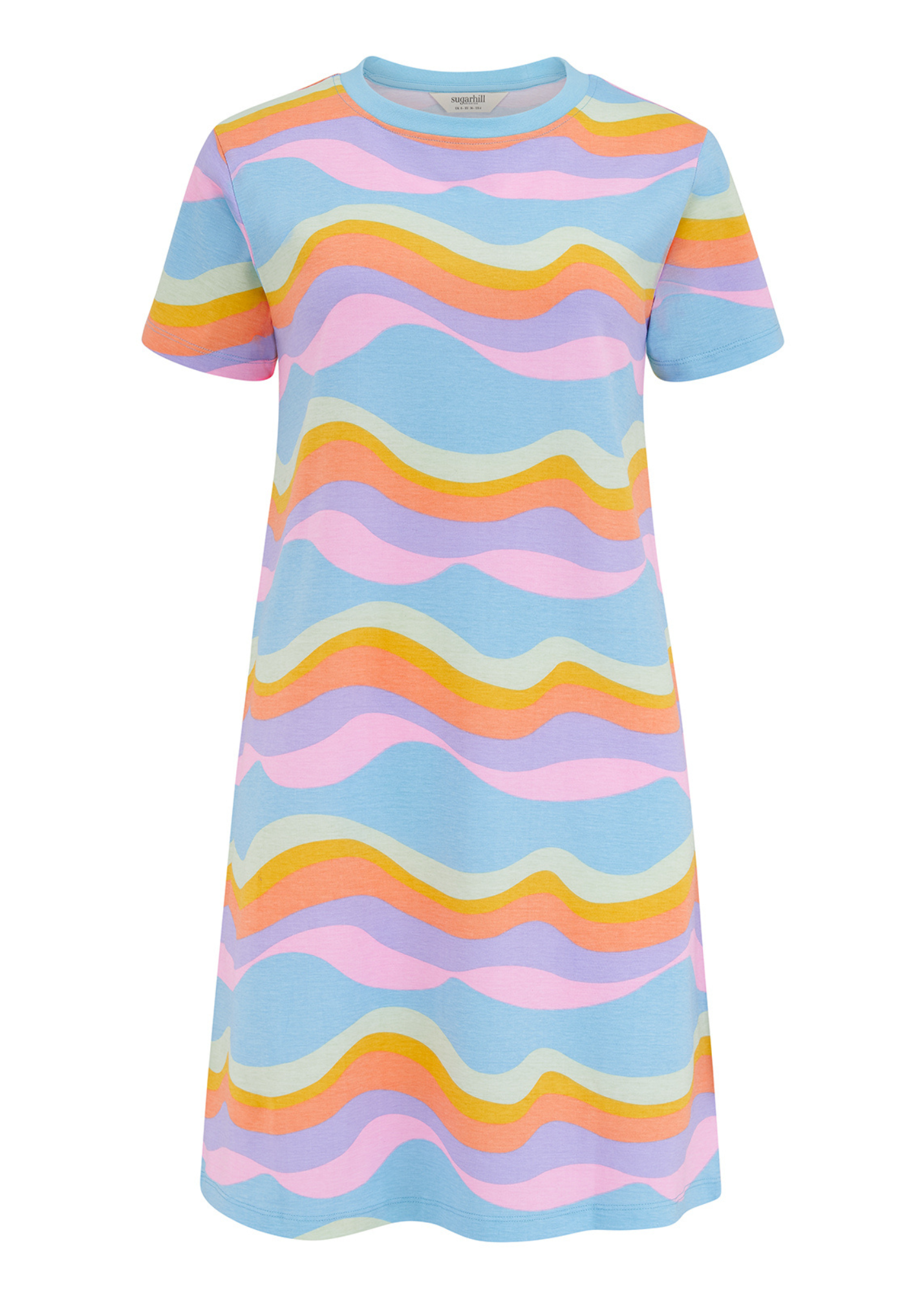 Sugarhill Brighton - Rainbow Waves Sia Midi T-shirt Dress
