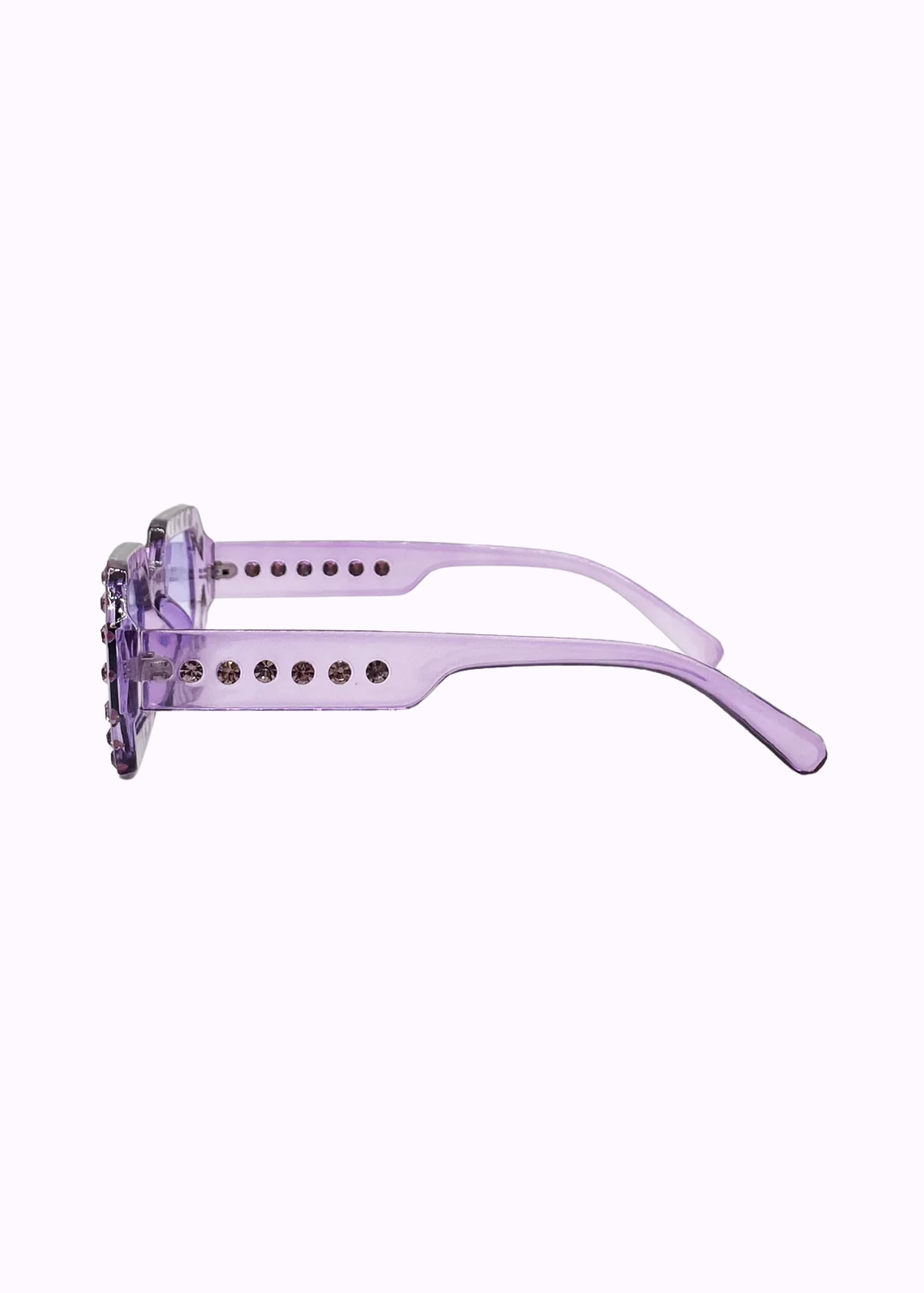 The Edit - Lilac Oval Sunglasses with Jewel Detail