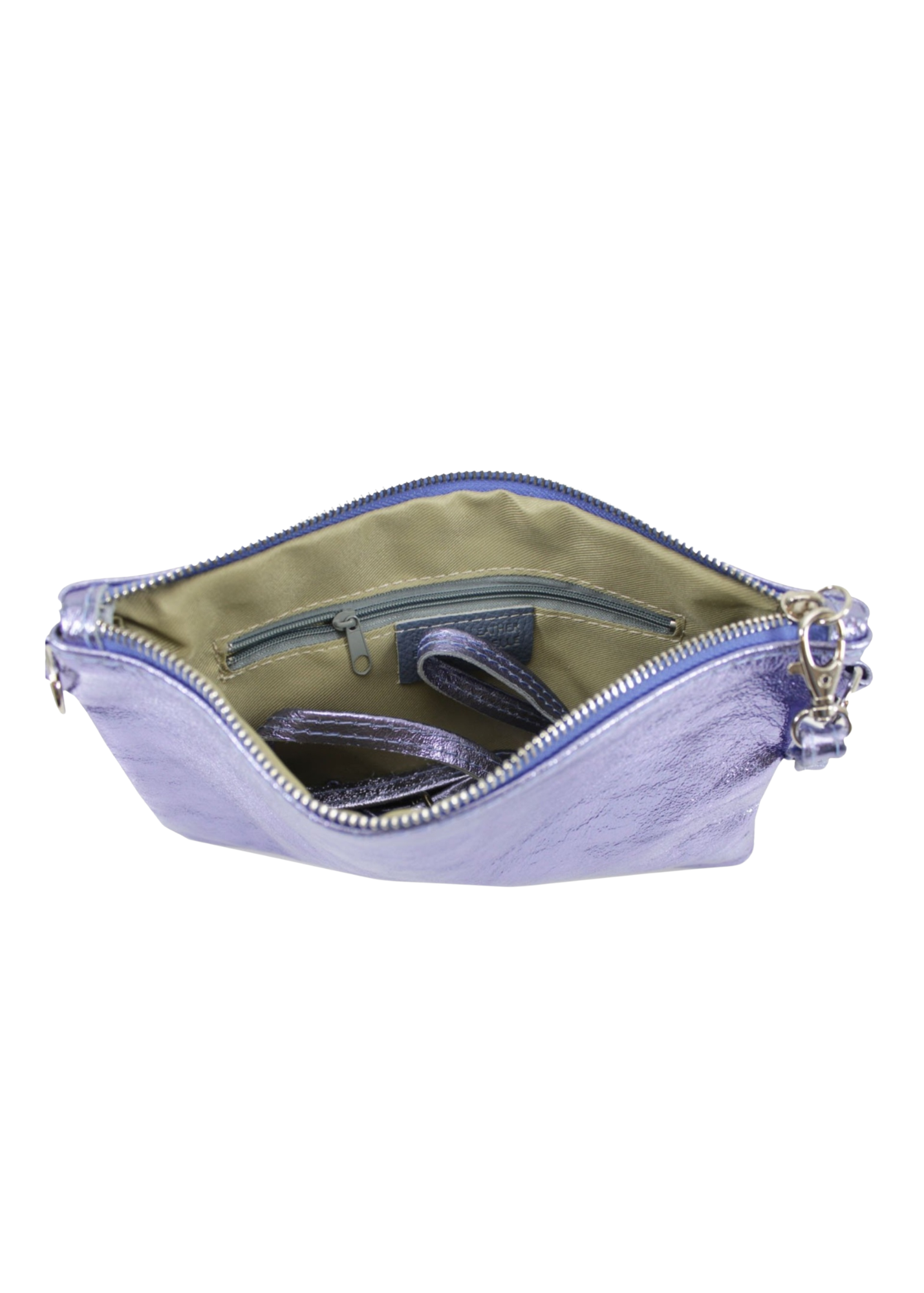 The Edit - Metallic Lilac Leather Shoulder Bag