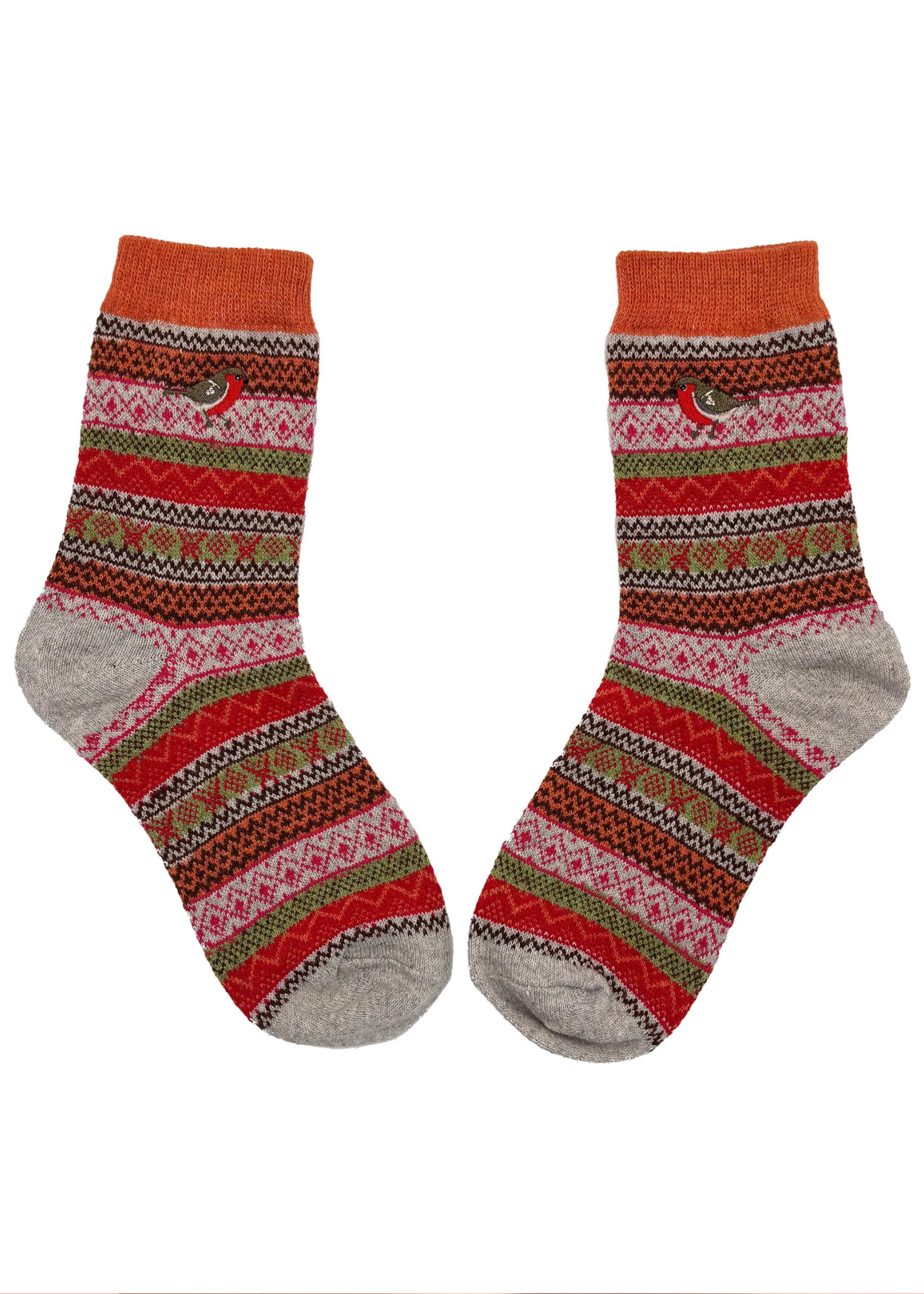 House of Disaster - Secret Garden Robin Fair Isle Socks