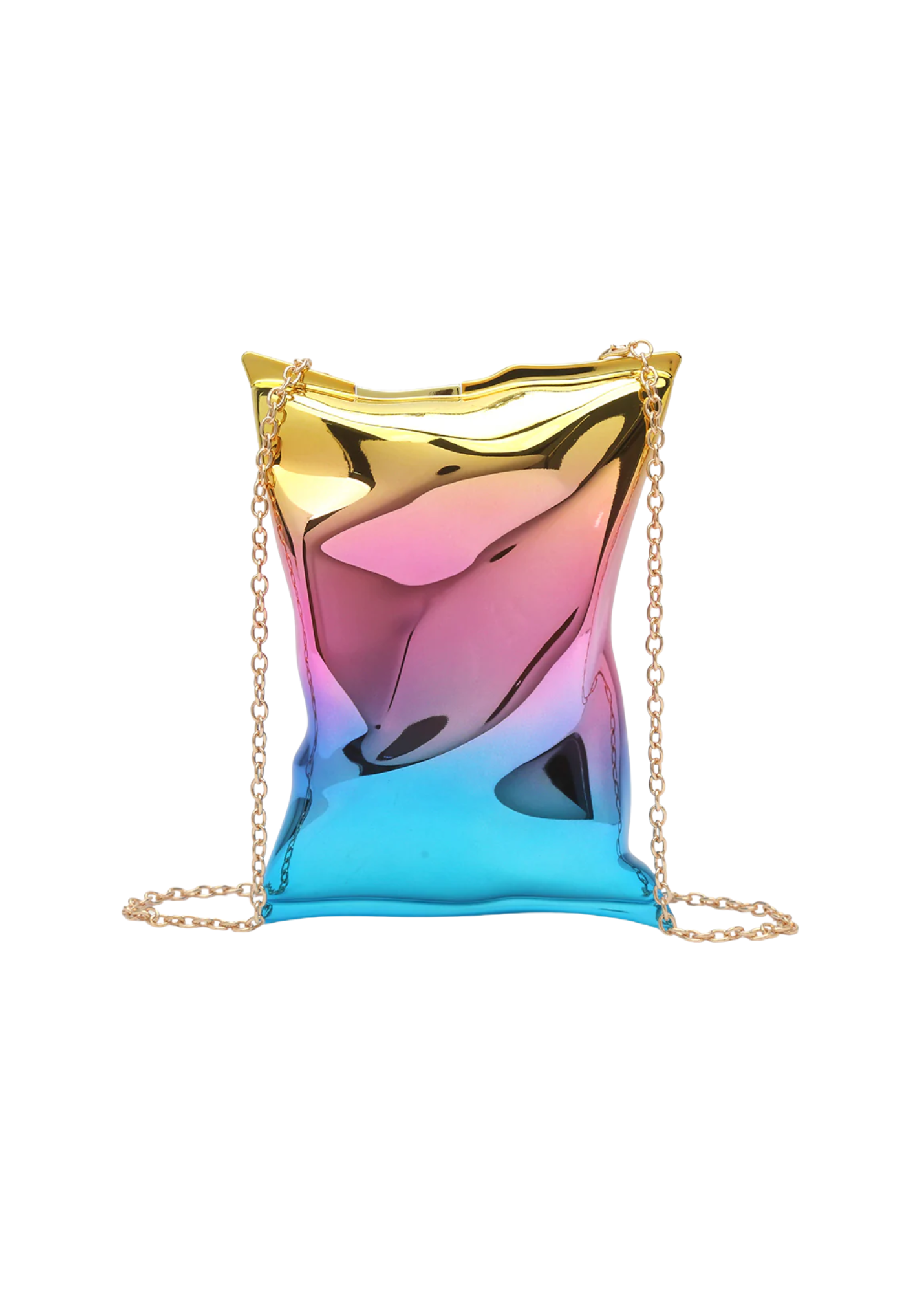 The Edit - Metallic Rainbow Hard Crinkle Bag