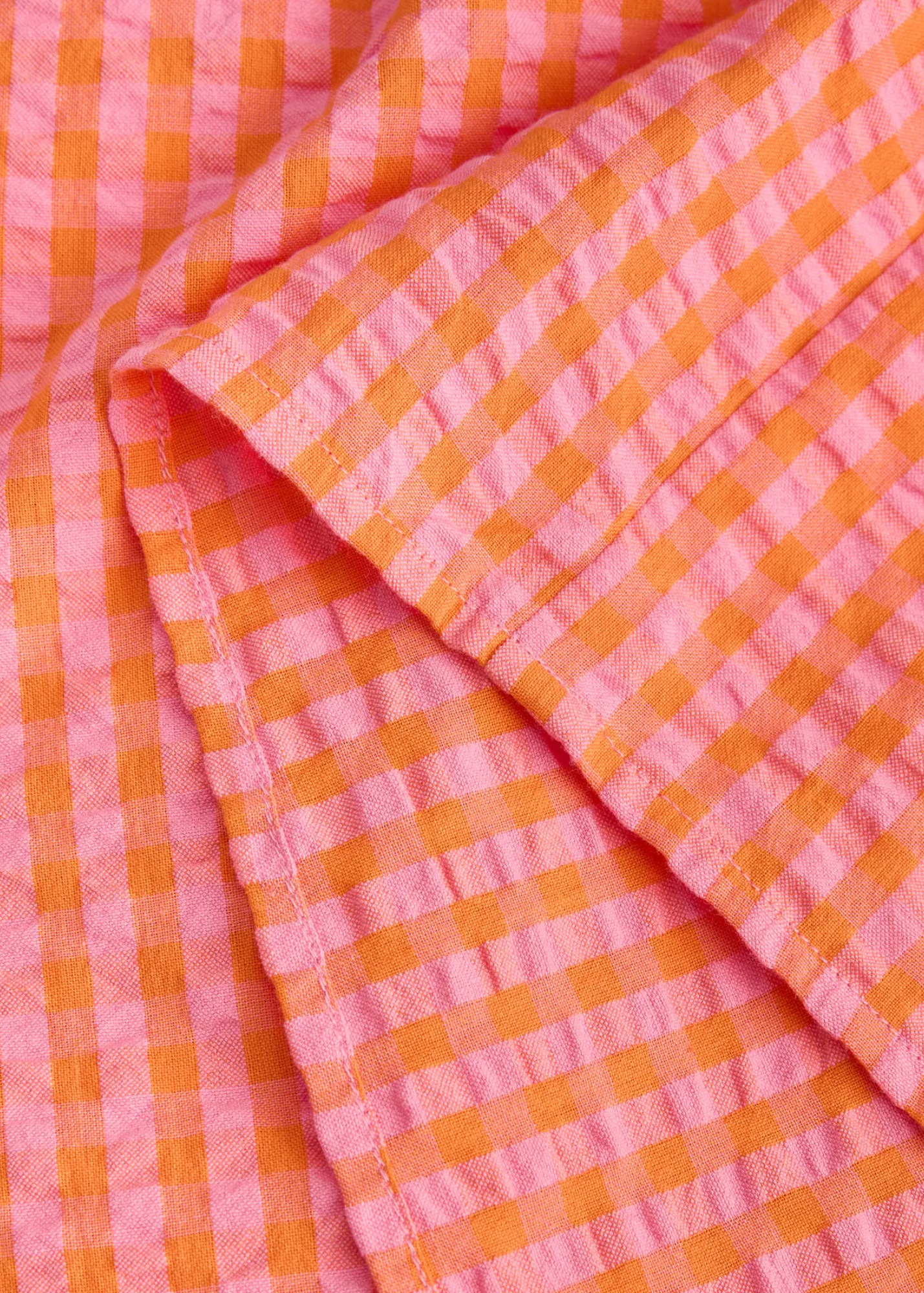 JJXX - Persimmon Gingham Seersucker Maxi Skirt