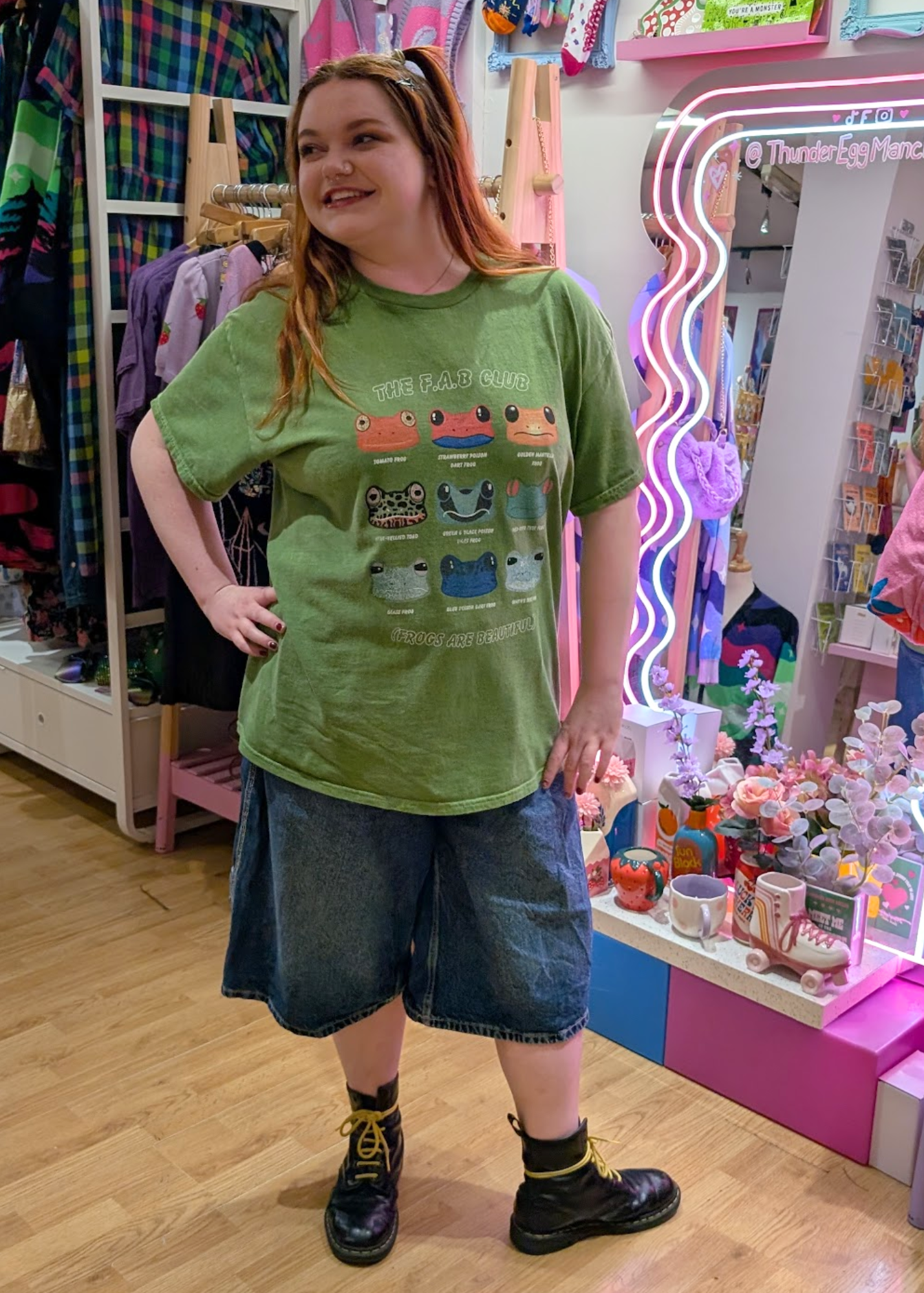 Home of Rainbows - Frogs Are Beautiful Tee in Green