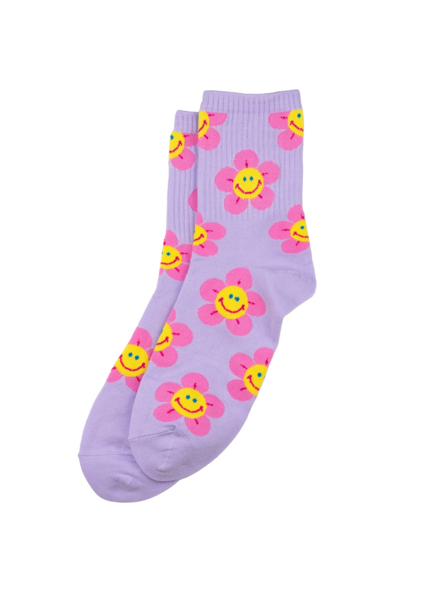 Joe Cool - Pastel Smiley Flower Sport Socks