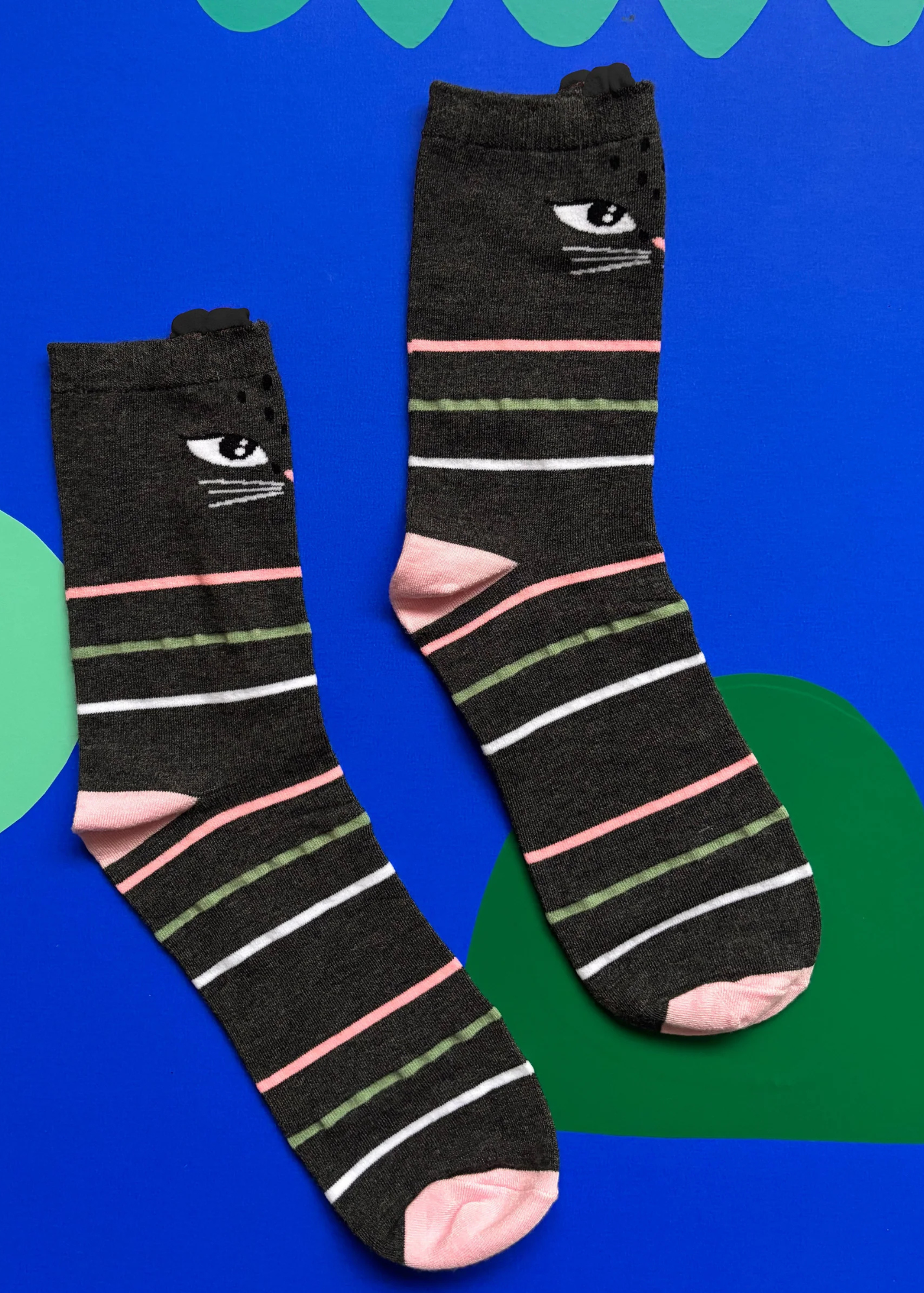 House of Disaster - Feline Black Striped Socks