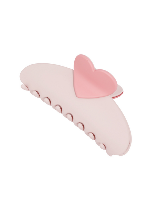 The Edit - XL Blush Pink Heart Hair Claw
