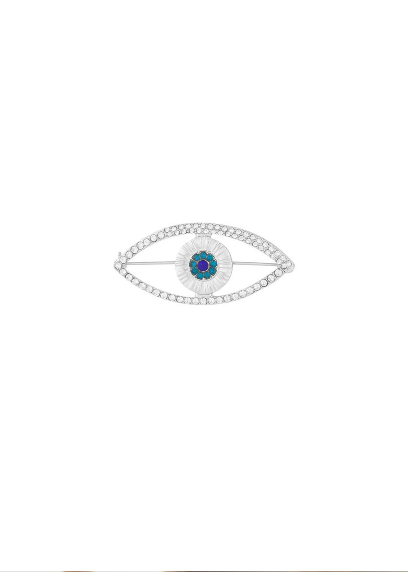 The Edit - Shimmer Sight Eye Brooch in Silver