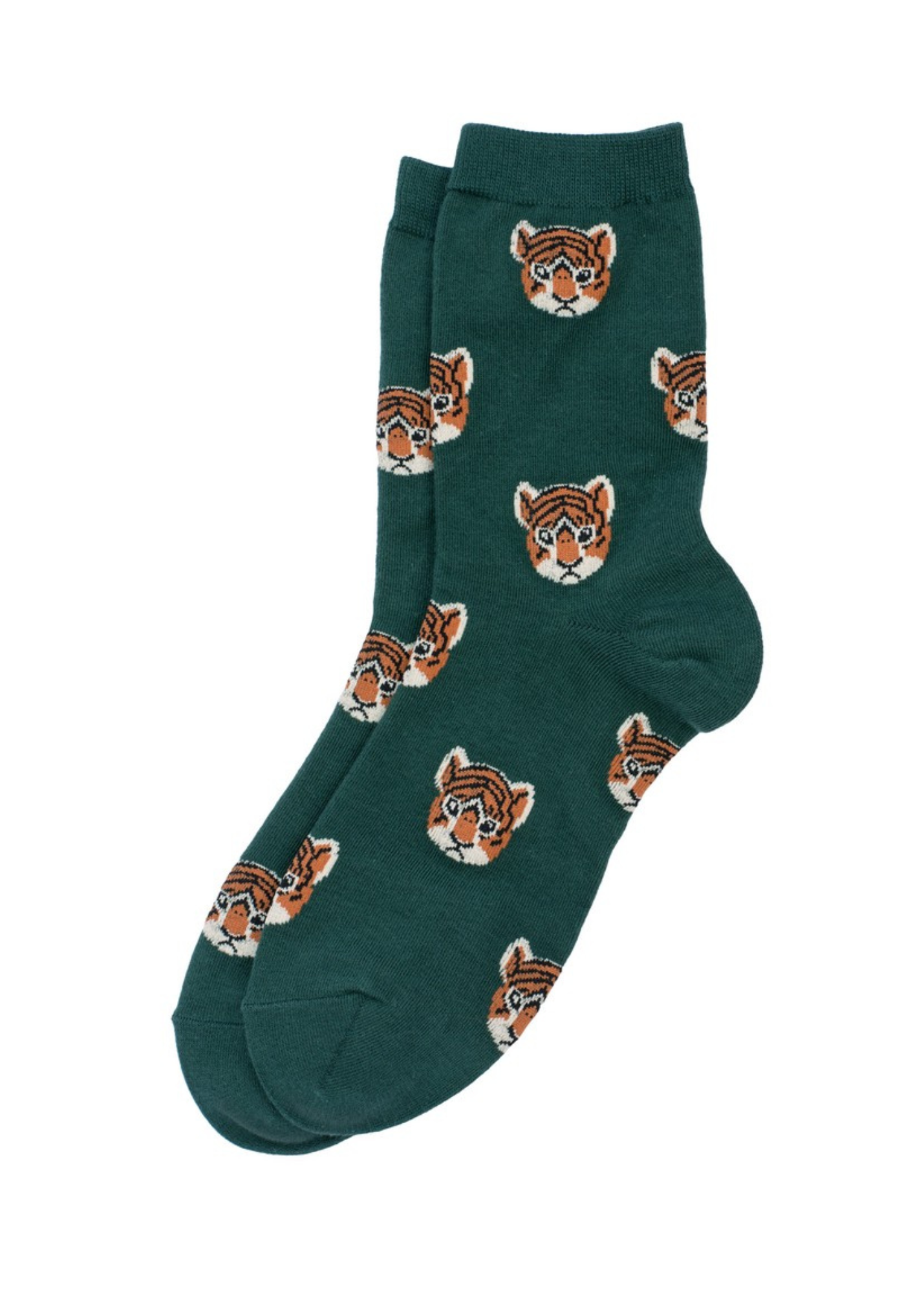 Joe Cool - Green Tiger Faces Socks