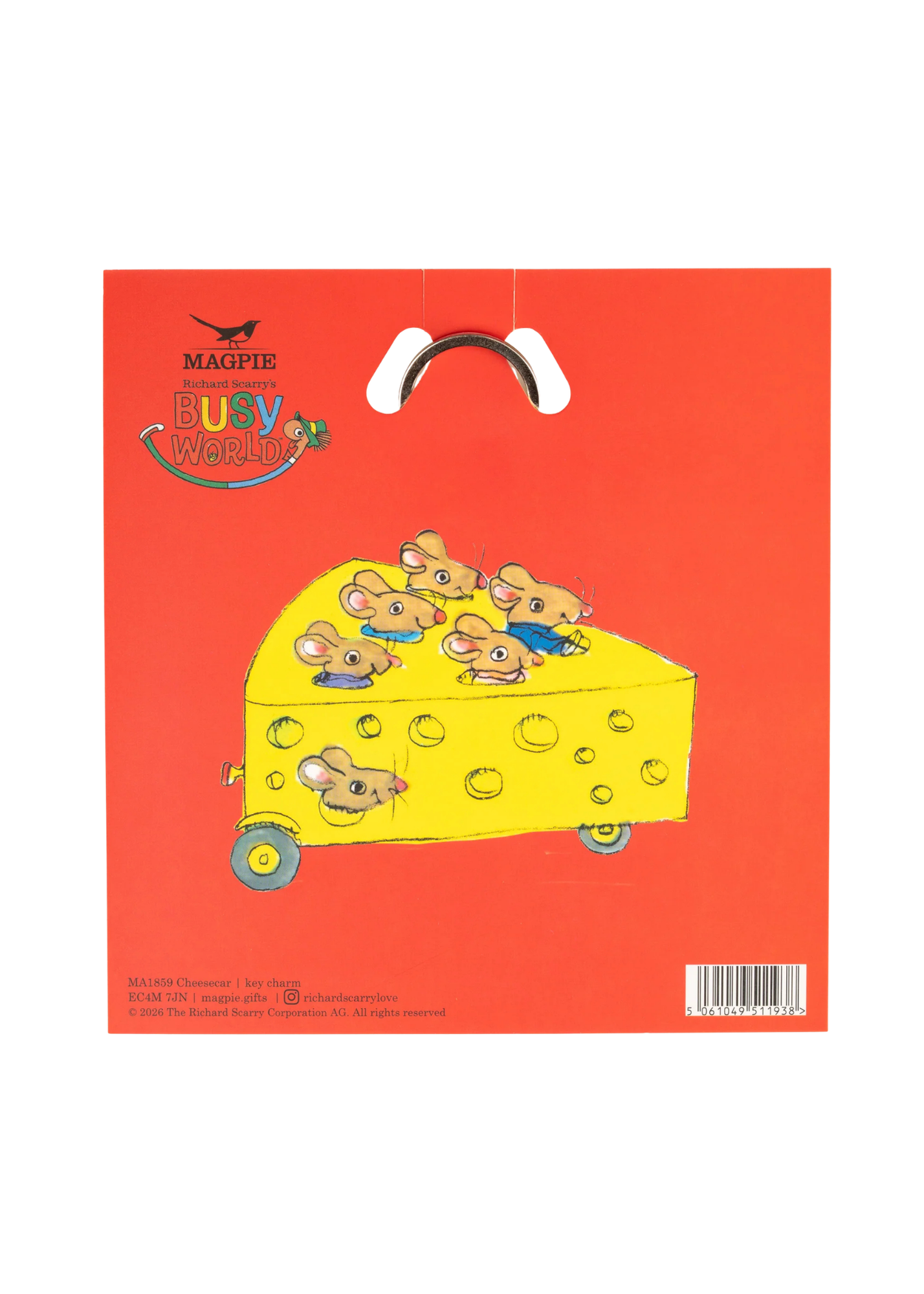 Magpie - Richard Scarry Cheesecar Key Charm