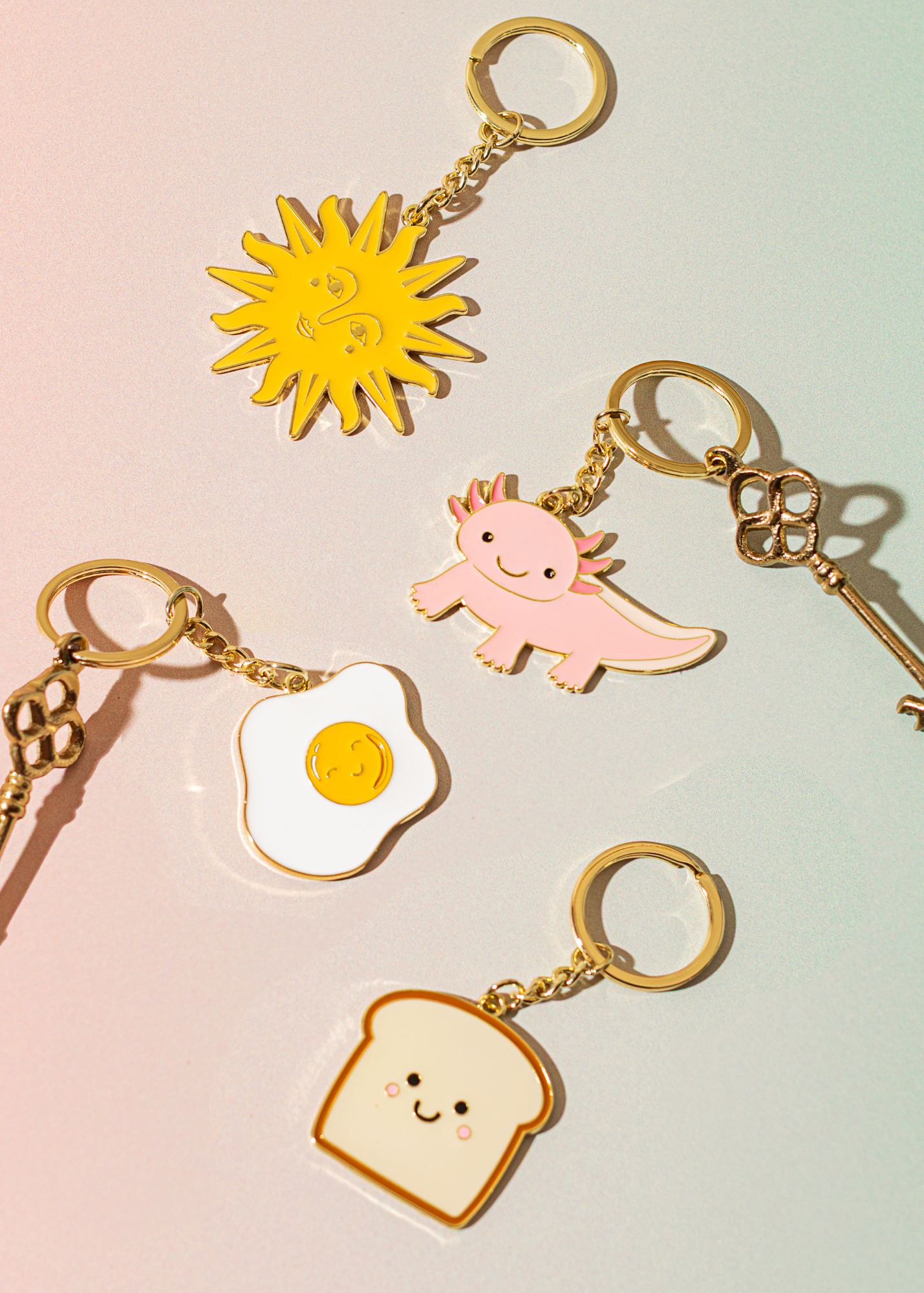 Sass & Belle - Axolotl Enamel Keyring