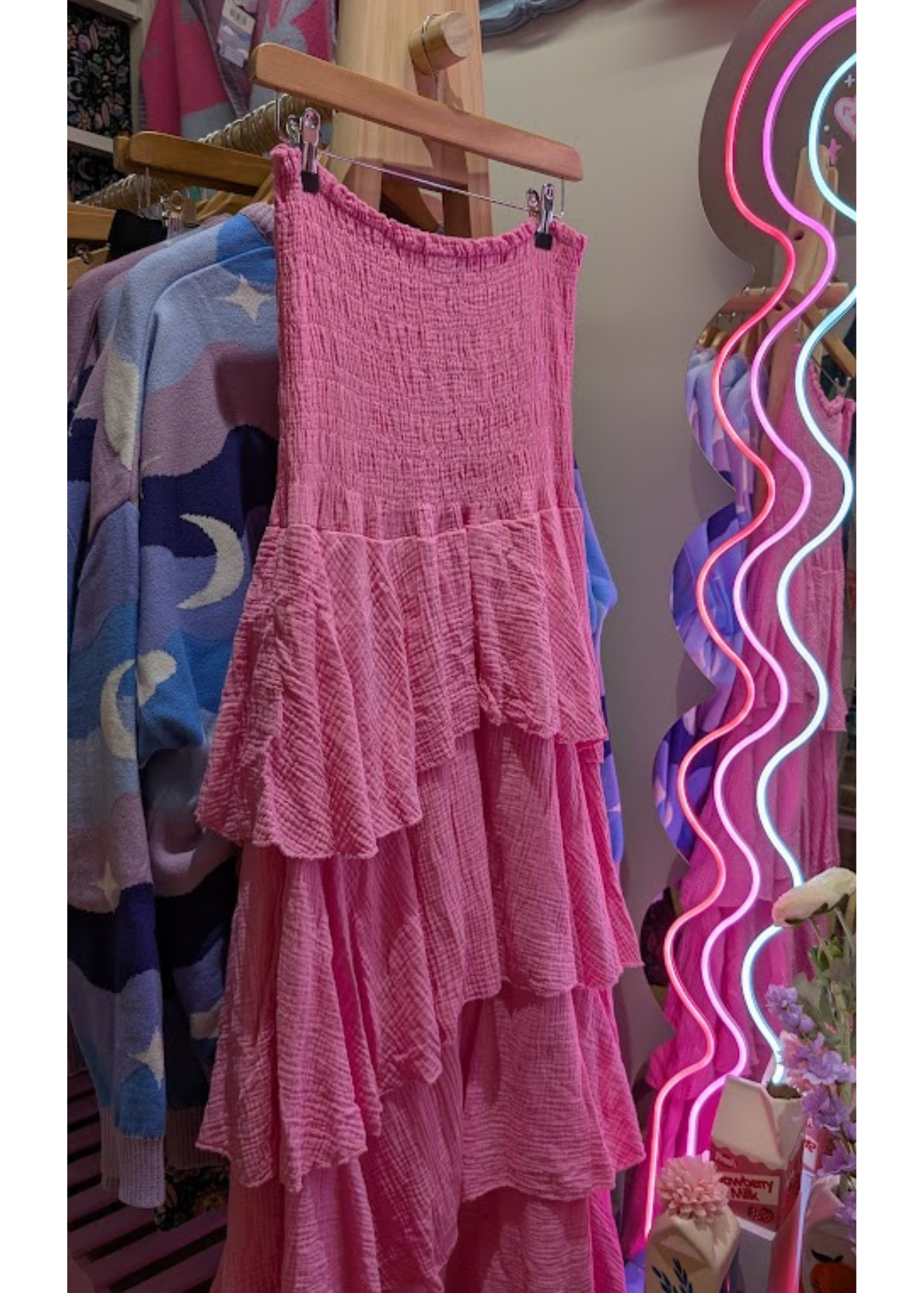 The Edit - Pink Strapless Rara Dress