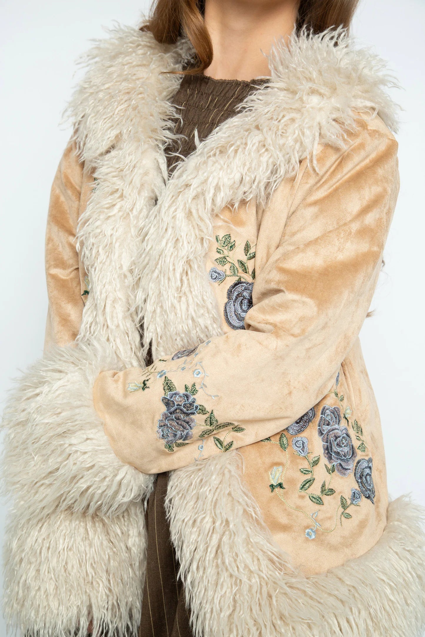 Daisy Street - Cream Chelsea Short Afghan Coat