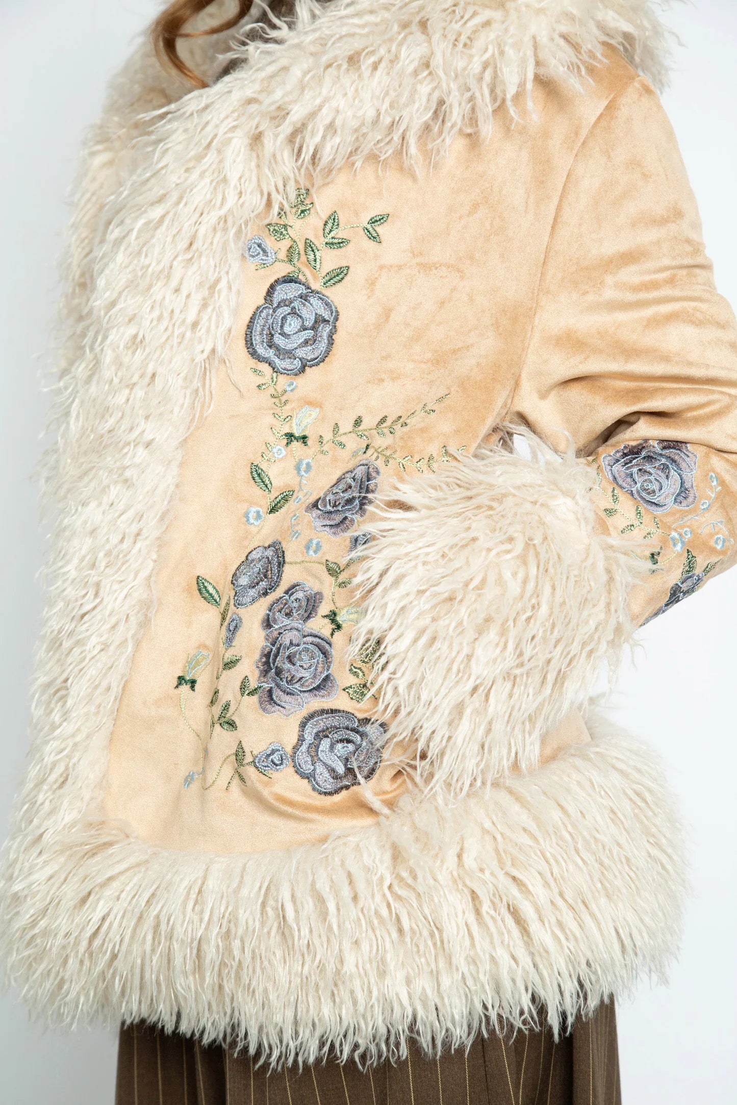 Daisy Street - Cream Chelsea Short Afghan Coat