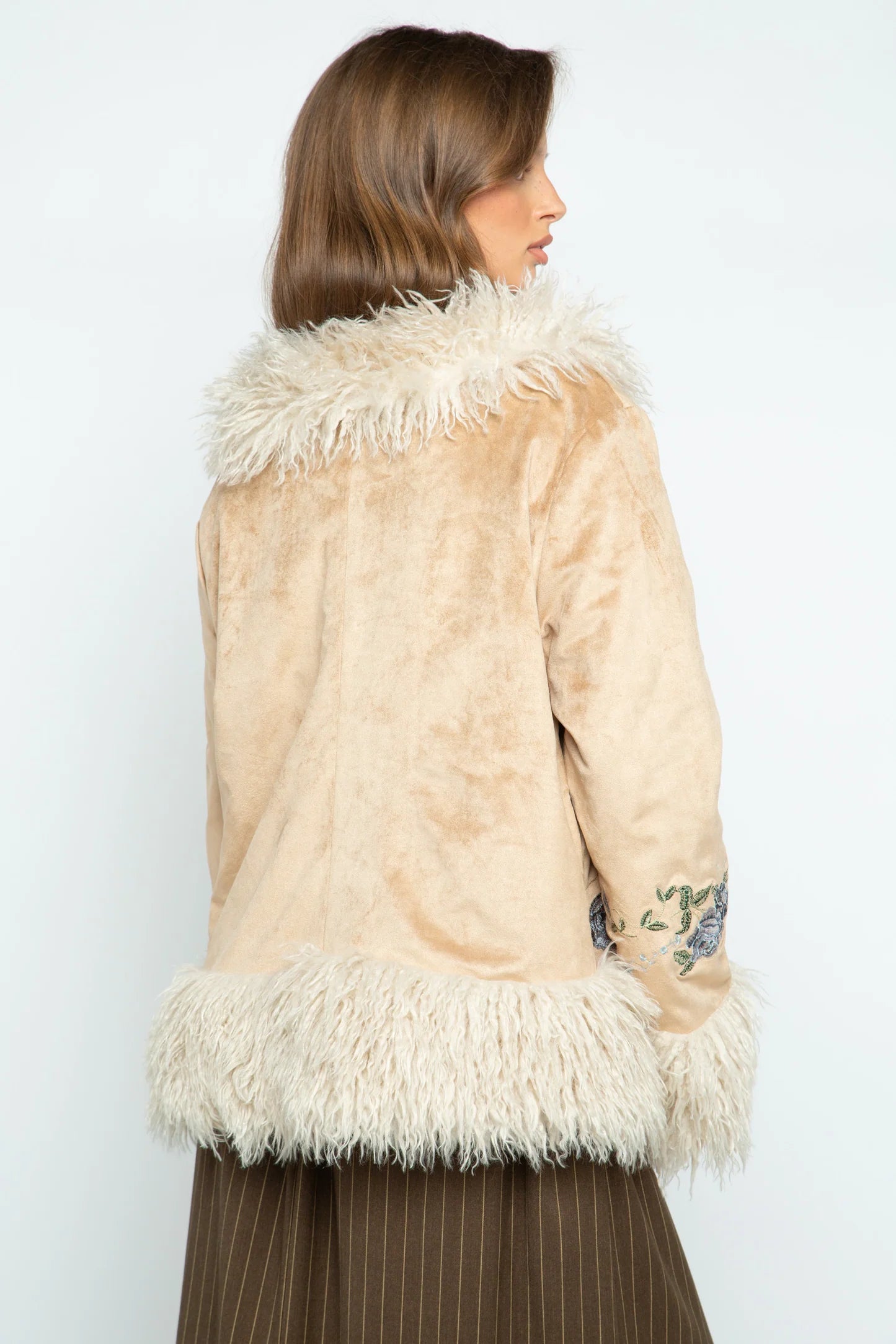 Daisy Street - Cream Chelsea Short Afghan Coat