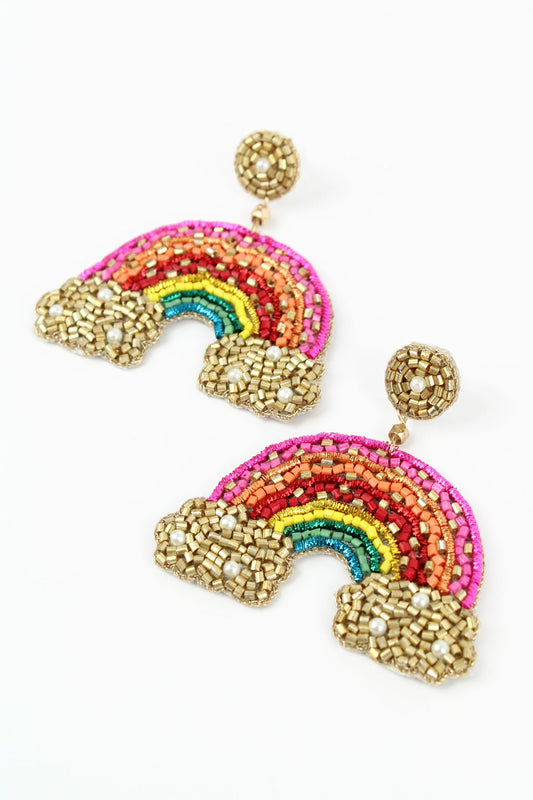 My Doris - Beaded Rainbow Earrings
