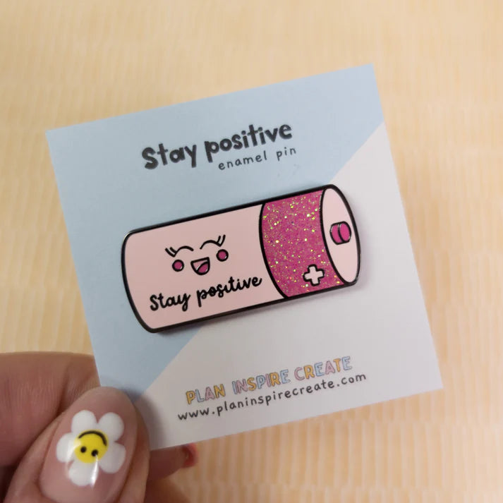 Sunshine Lane - Stay Positive Enamel Pin