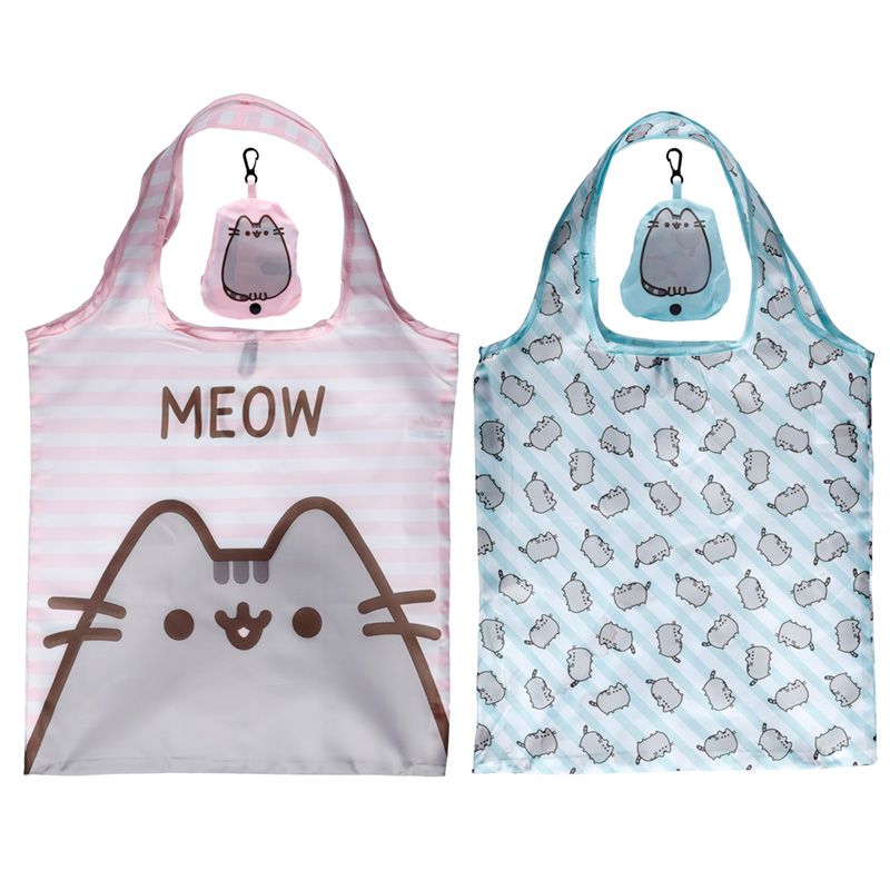 Puckator - Foldable Reusable Pusheen Cat Blue Shopping Bag