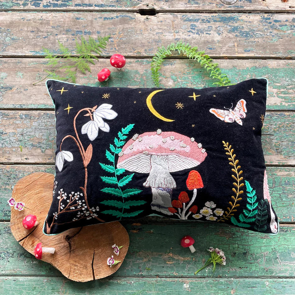 House of Disaster - Forage Black Velvet Cushion