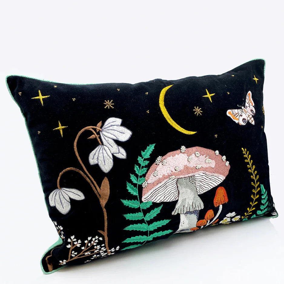 House of Disaster - Forage Black Velvet Cushion