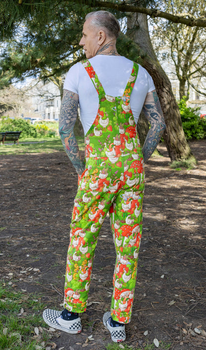 Run & Fly x The Mushroom Babes In The Geese Garden Stretch Twill Dungarees