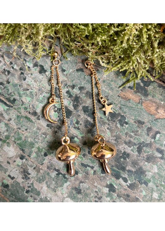 House of Disaster - Forage Gold Earrings