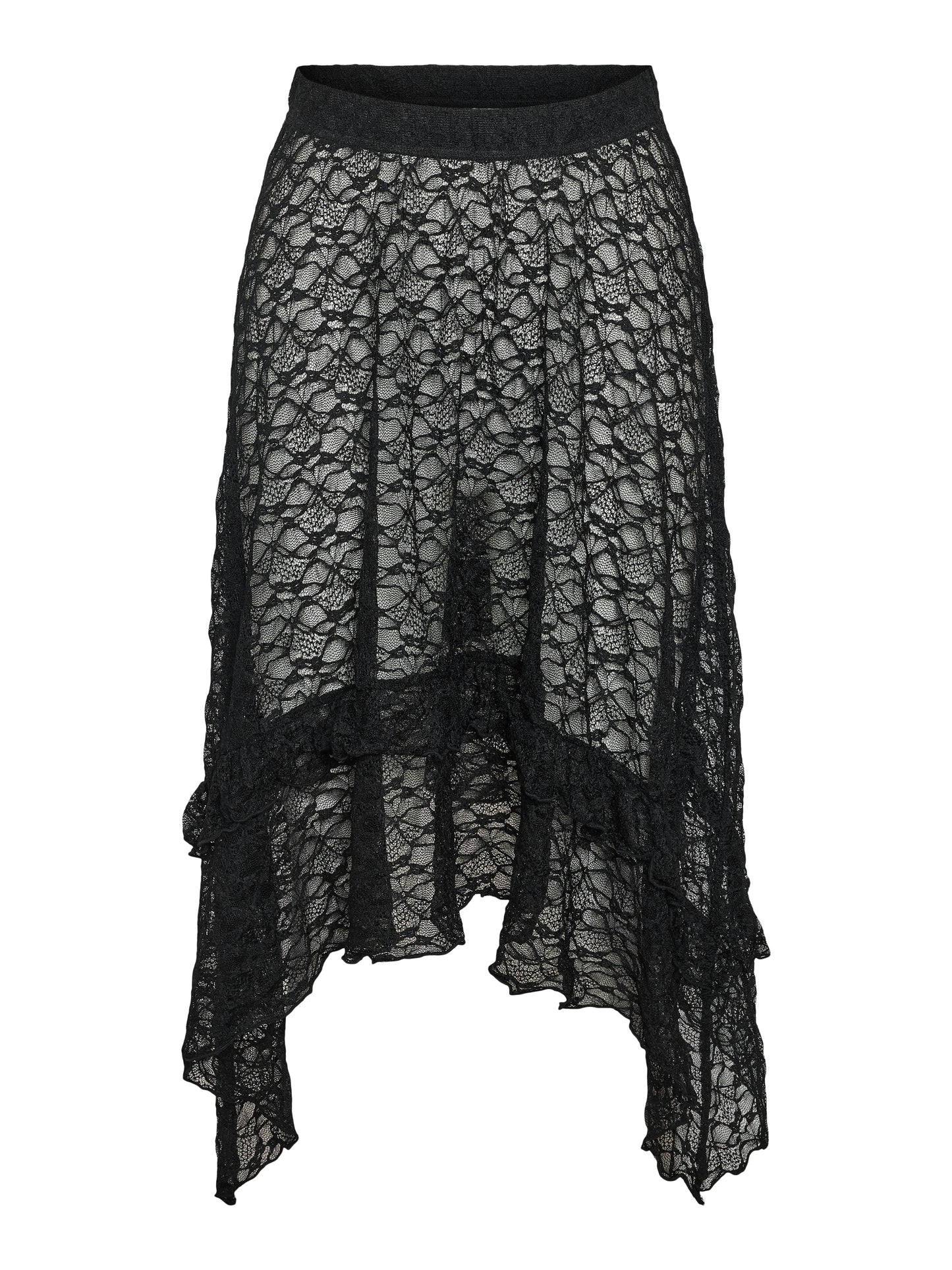 Noisy May - Black Lace Midi Skirt