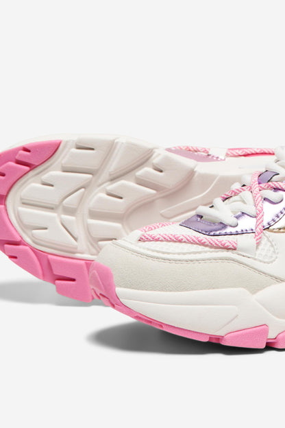Only - Chunky Textured Pink and White Trainers