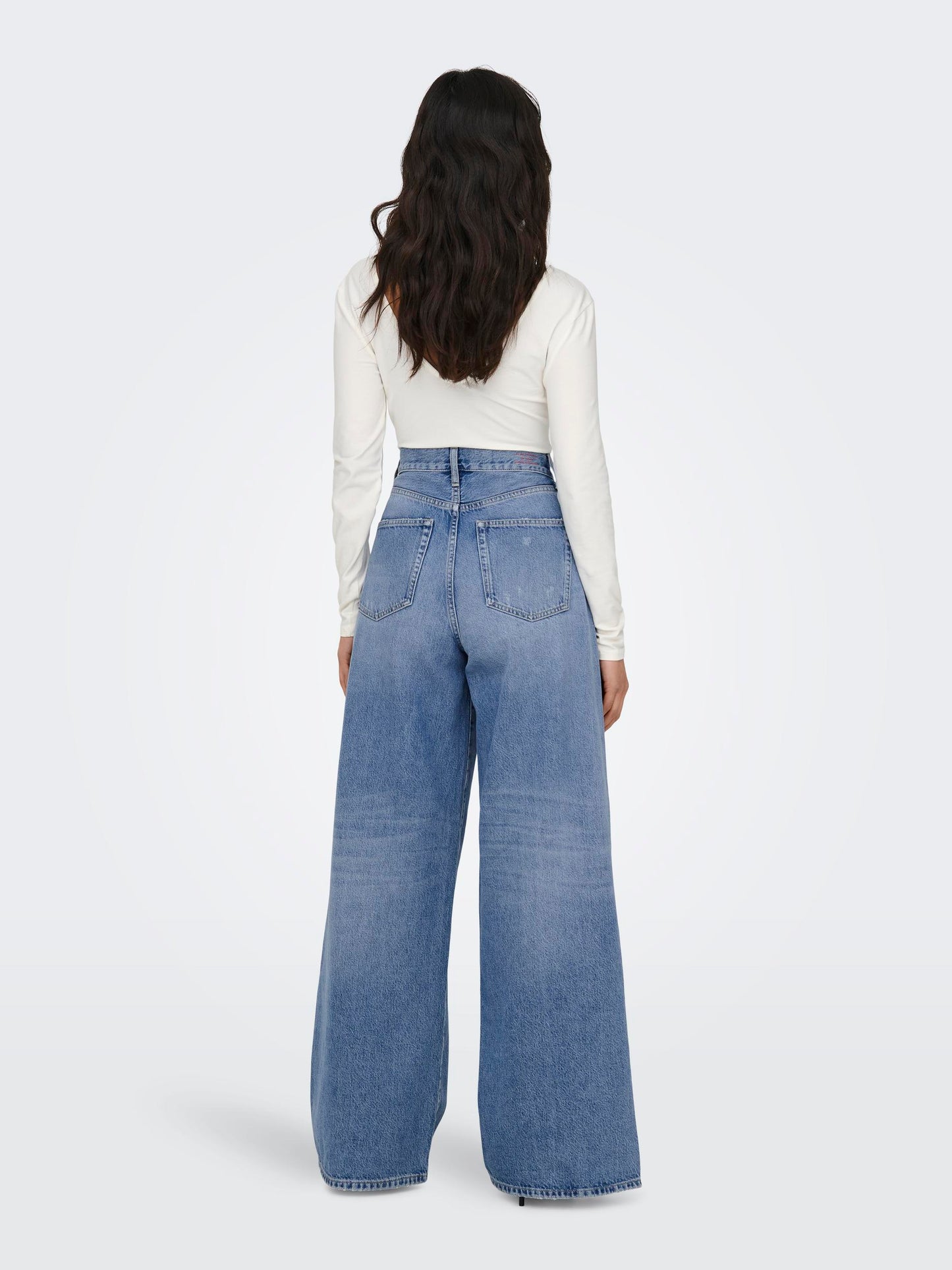 Only - Blue Denim Wide Leg Jeans