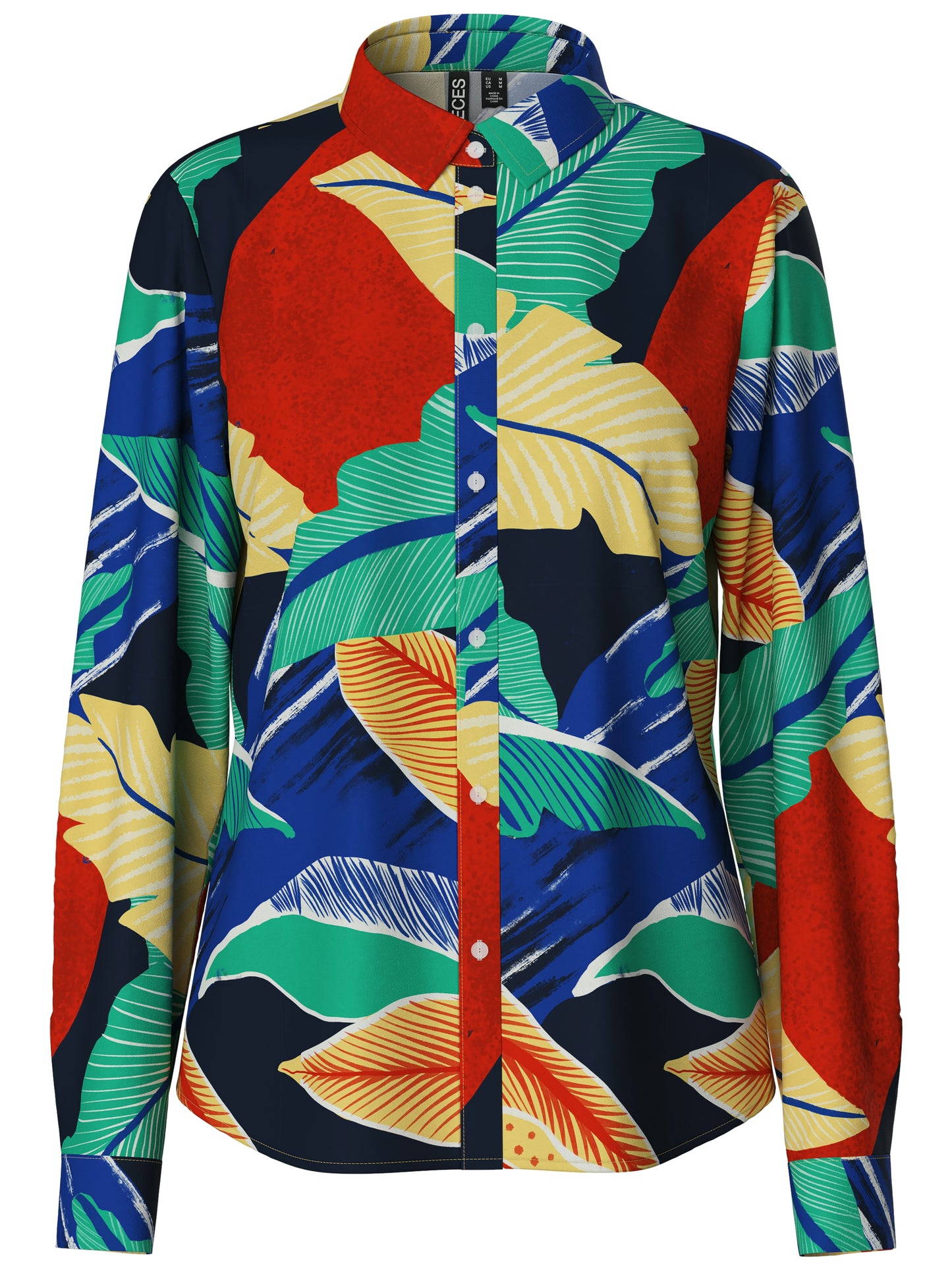 Pieces - Tropical Leaf Button Up Shirt