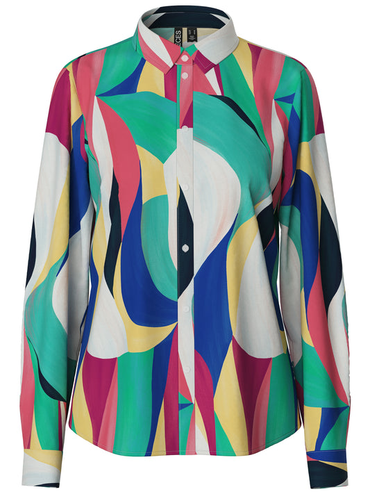 Pieces - Abstract Button Up Shirt