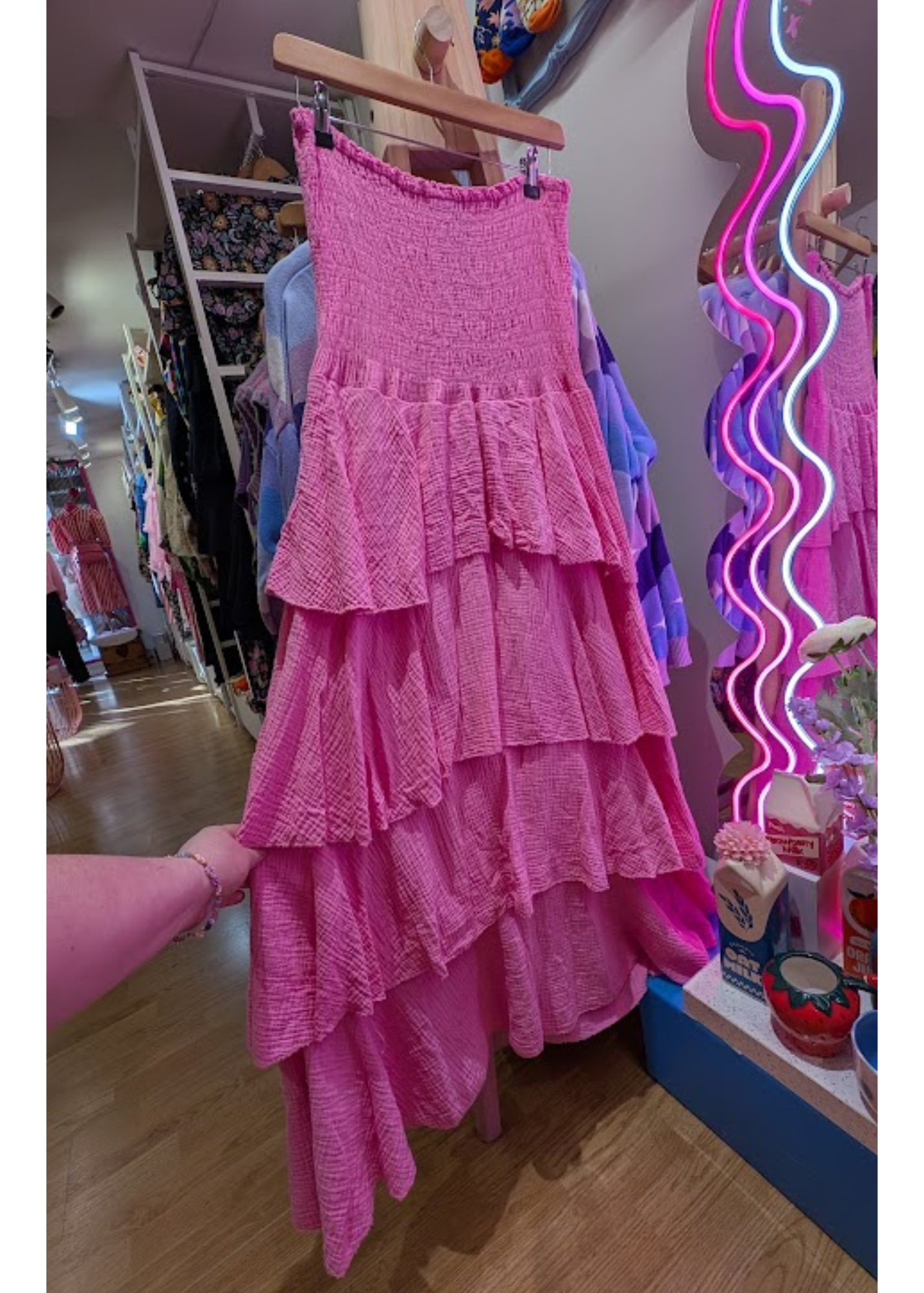 The Edit - Pink Strapless Rara Dress