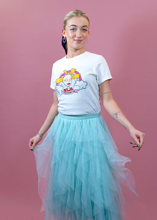 The Edit - Aqua Layered Tulle Mesh Skirt