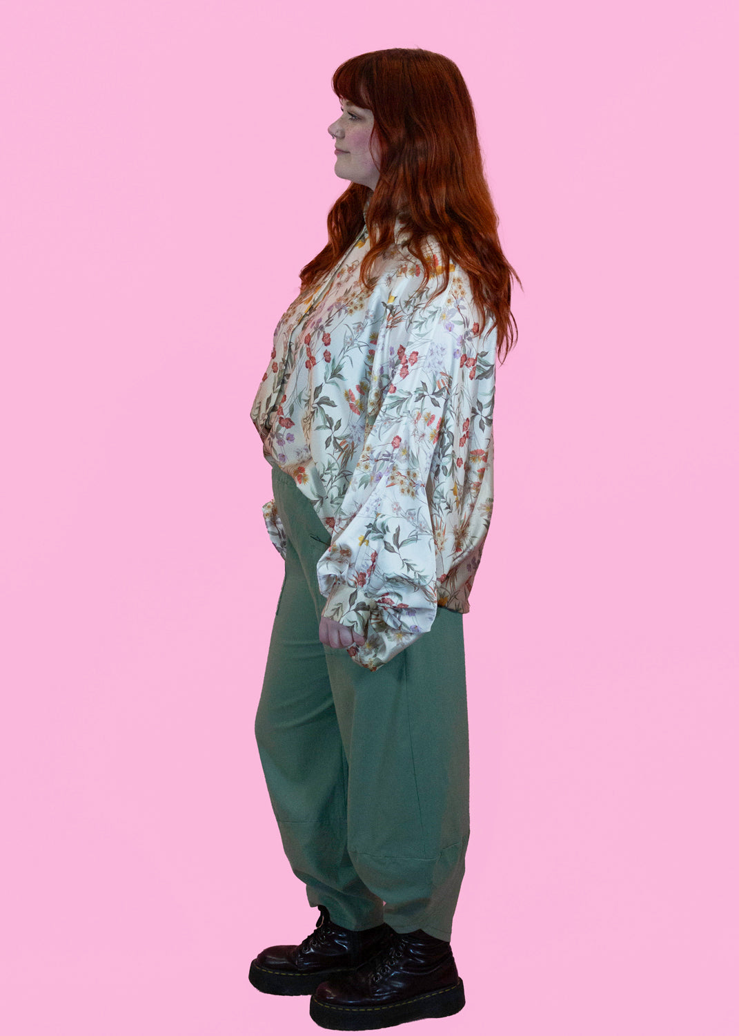 The Edit - Sage Green Cropped Cocoon Stretch Trousers