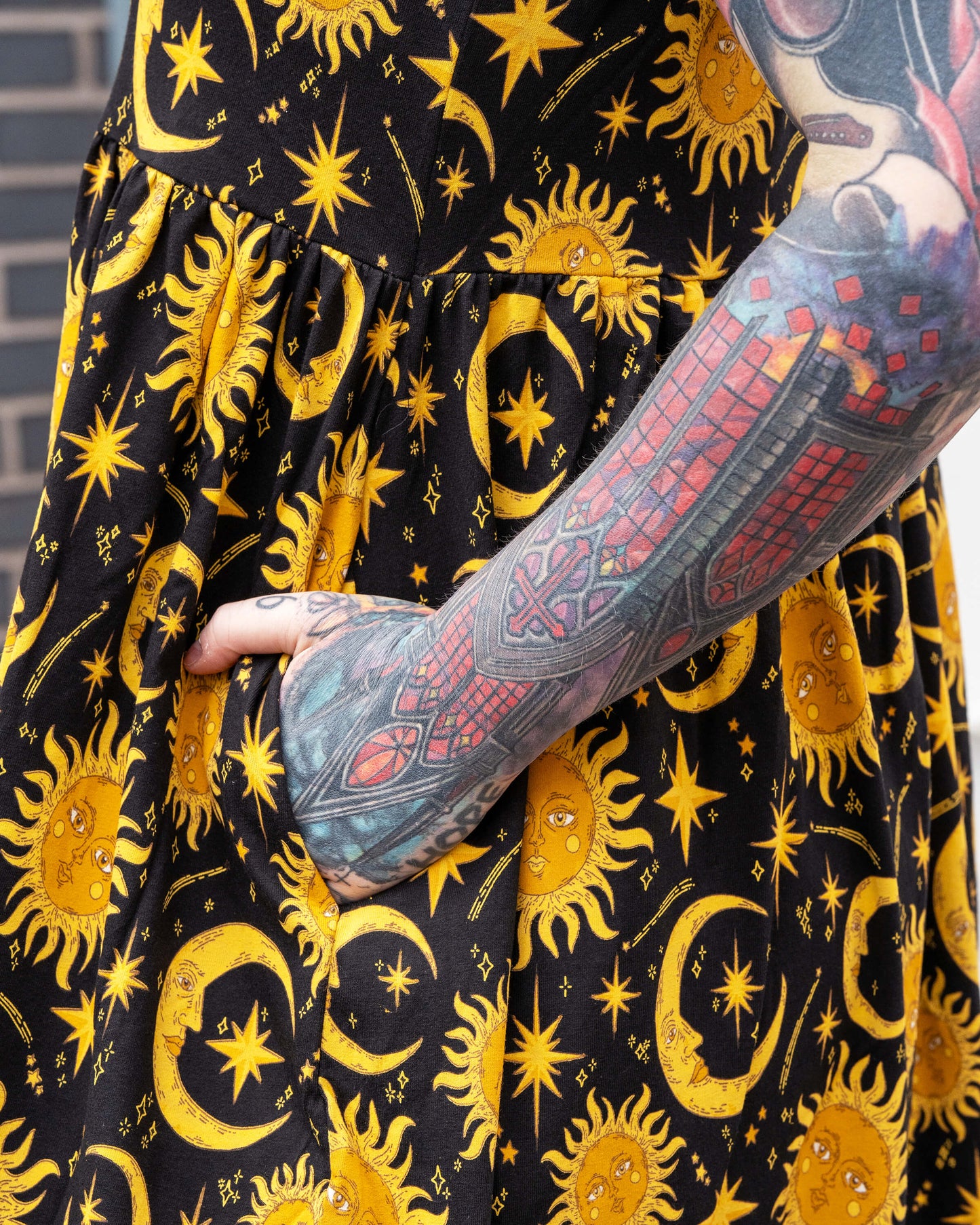 Rebel Romance - Celestial Midi Stretch Smock Dress
