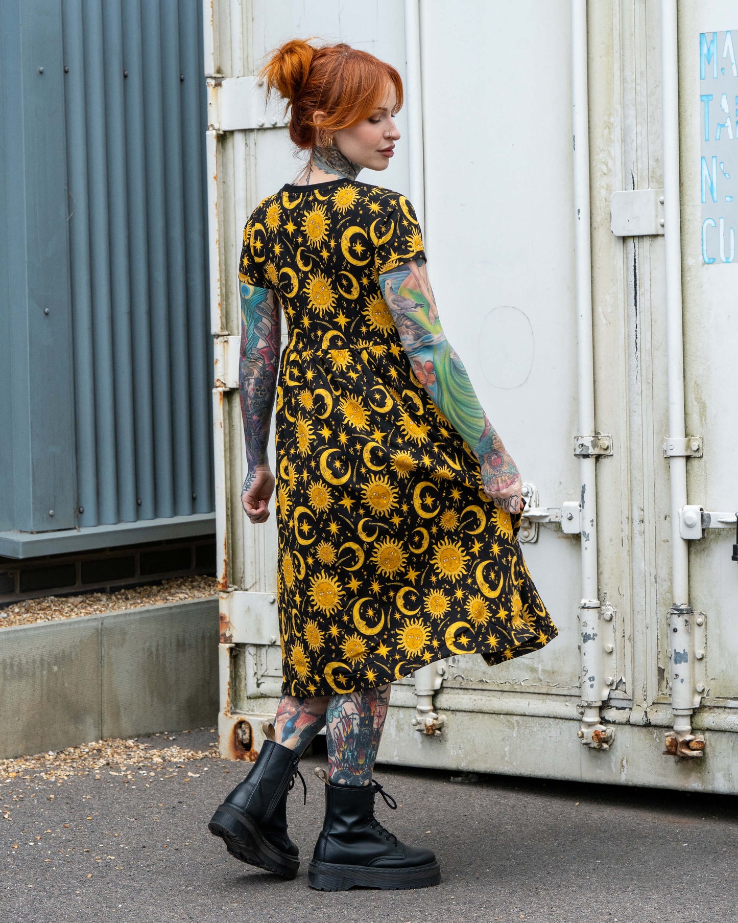 Rebel Romance - Celestial Midi Stretch Smock Dress