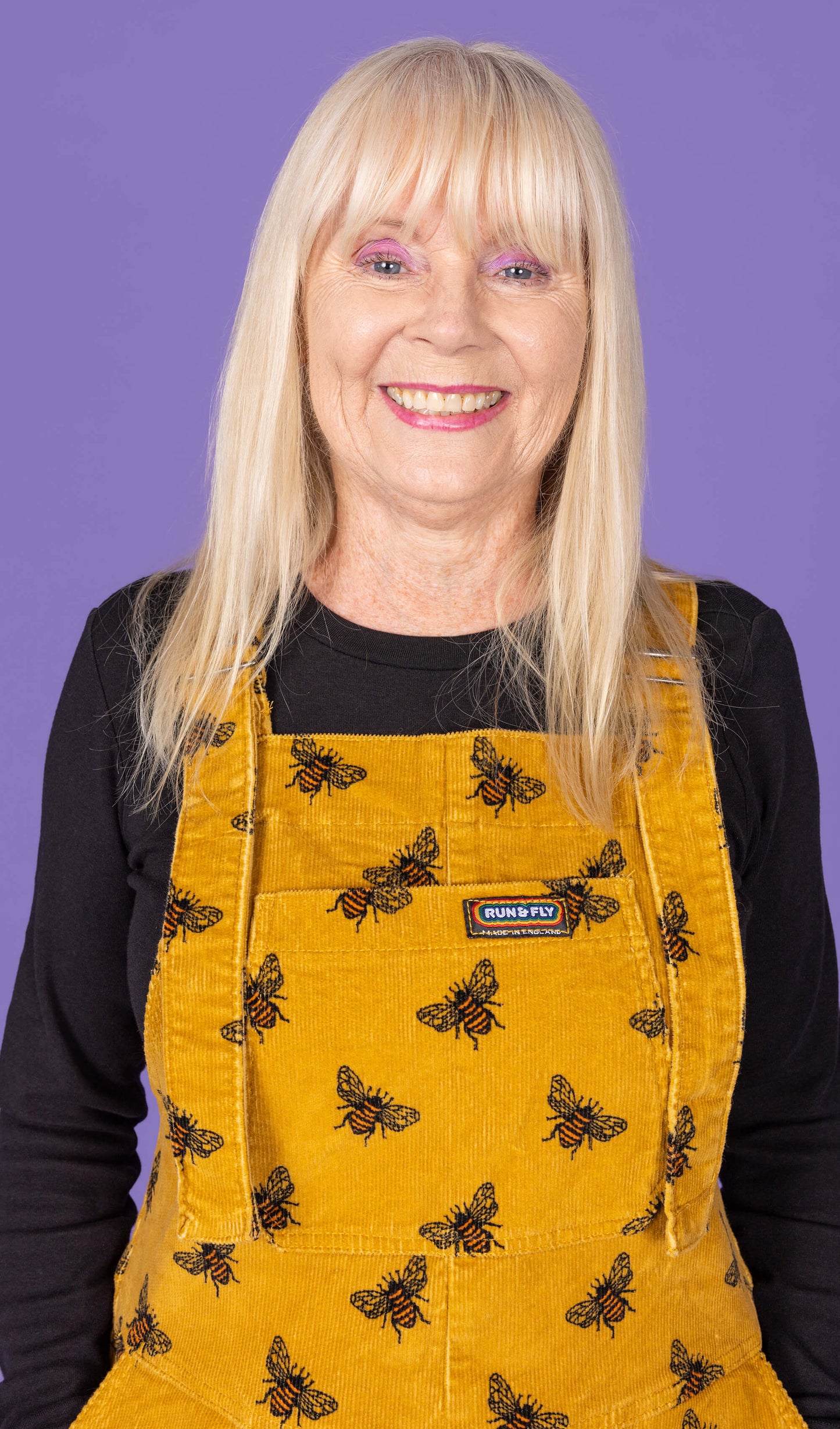 Run & Fly - Gold Stretch Corduroy DungaBee Dungarees