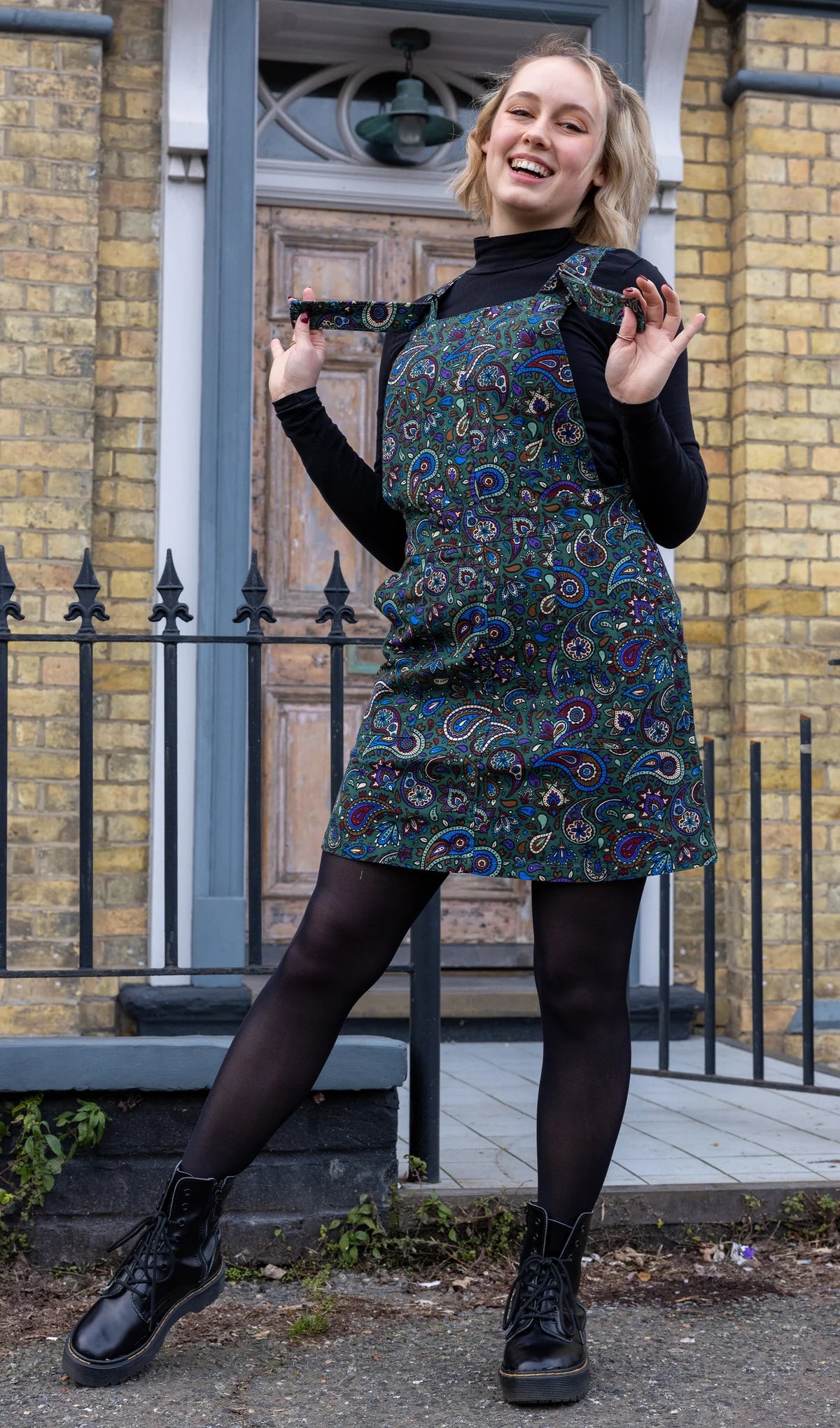 Pinafore dress with sales leggings