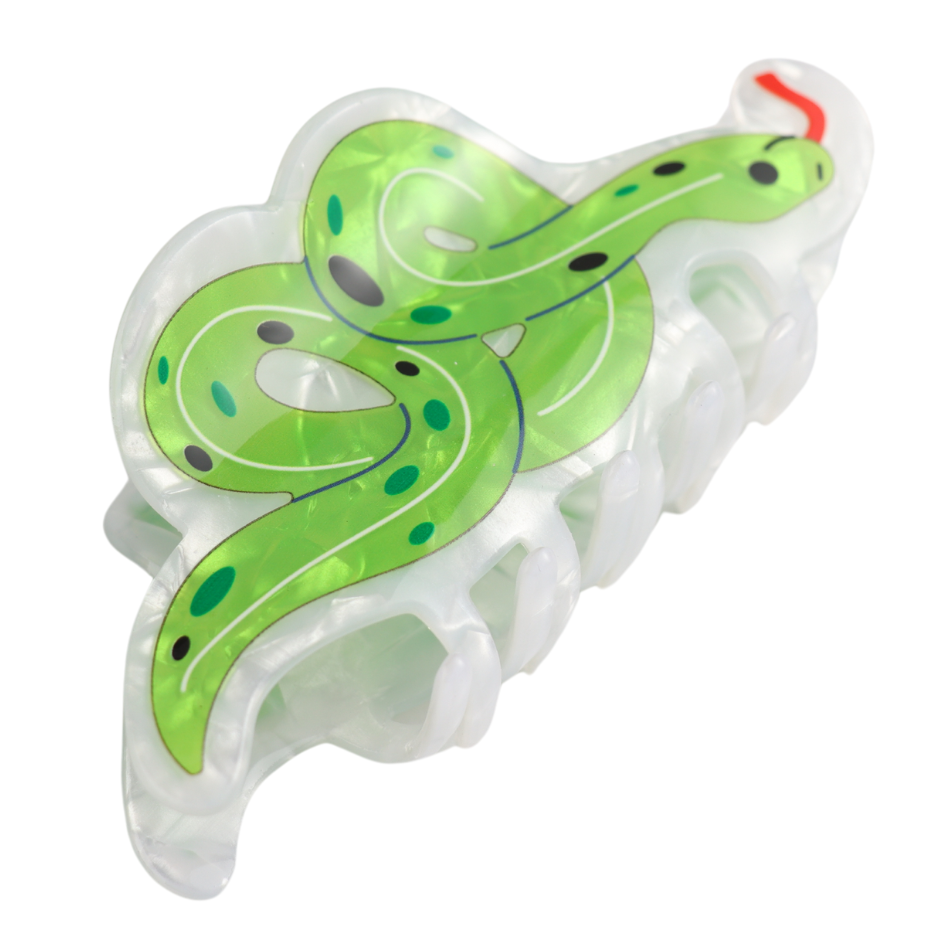 The Edit - Green Snake Hair Claw