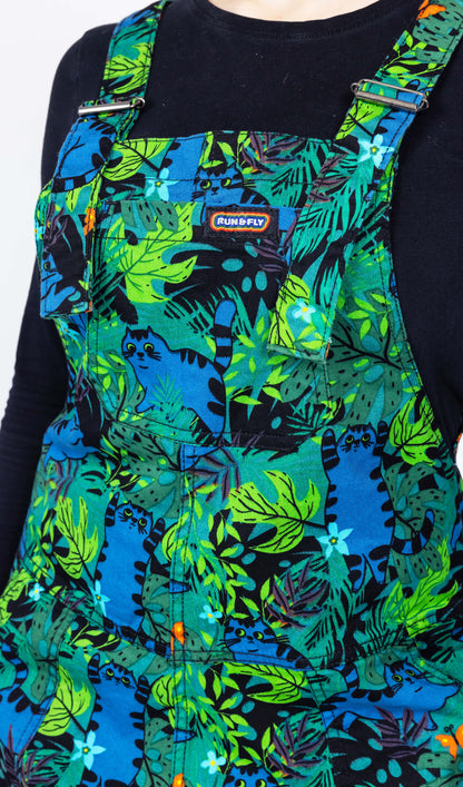 Run & Fly - Jungle Cats Stretch Twill Dungarees
