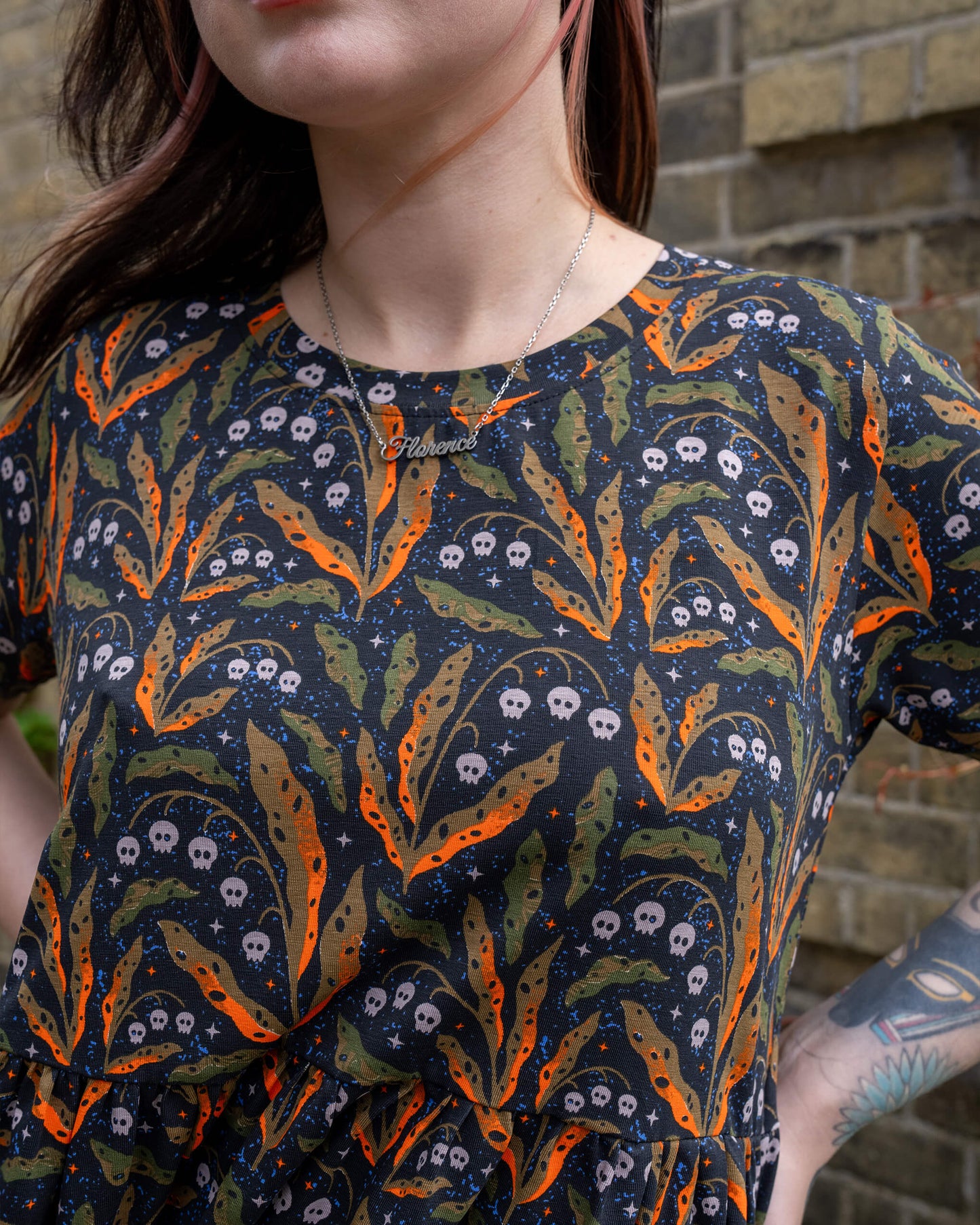 Run & Fly - Poison and Plants Oversized Smock Dress
