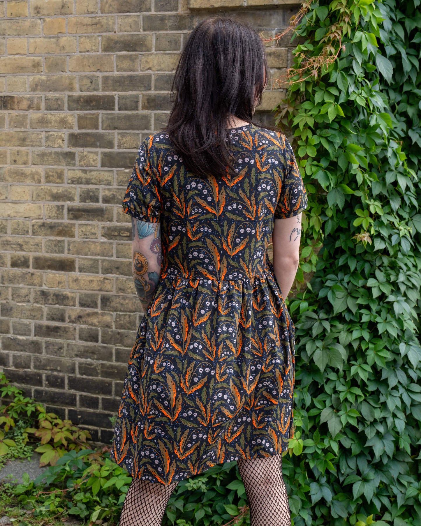 Run & Fly - Poison and Plants Oversized Smock Dress