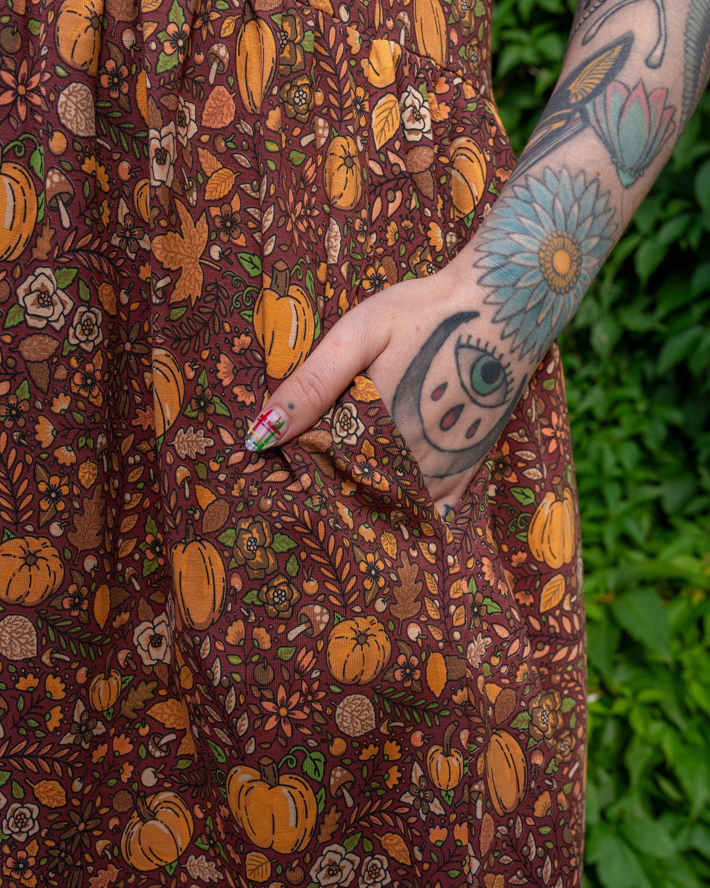 Run & Fly - Autumn Pumpkin Oversized Smock Dress