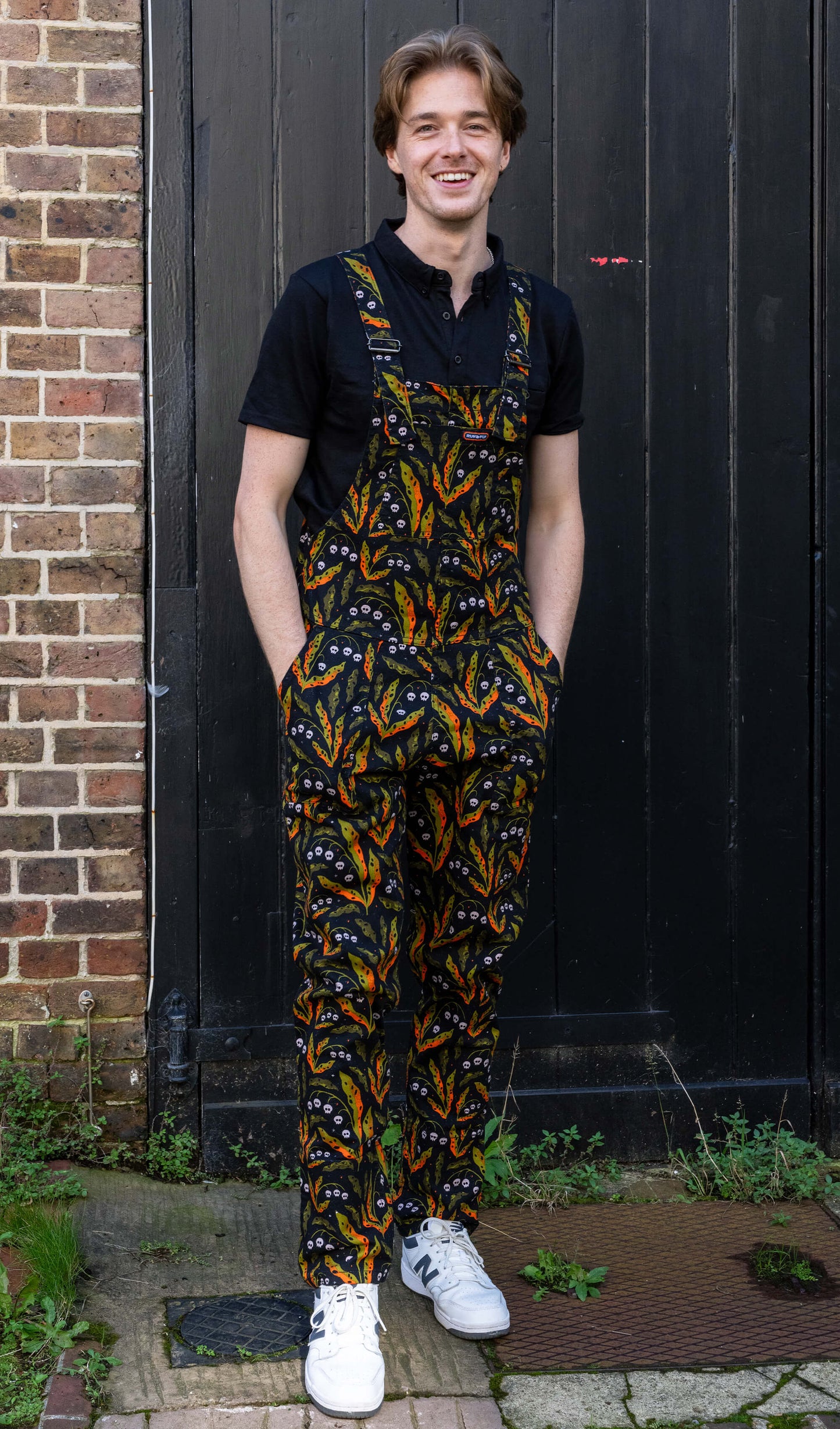 Run & Fly x Clare Lewis Poison and Plants Stretch Twill Dungarees