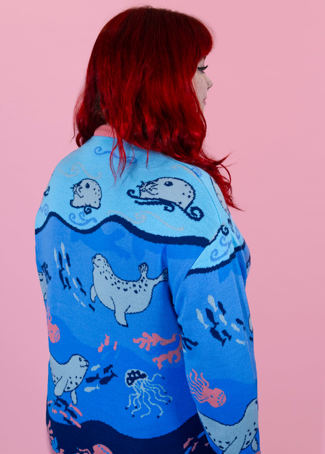 Home of Rainbows - Playful Seals Knit Jumper