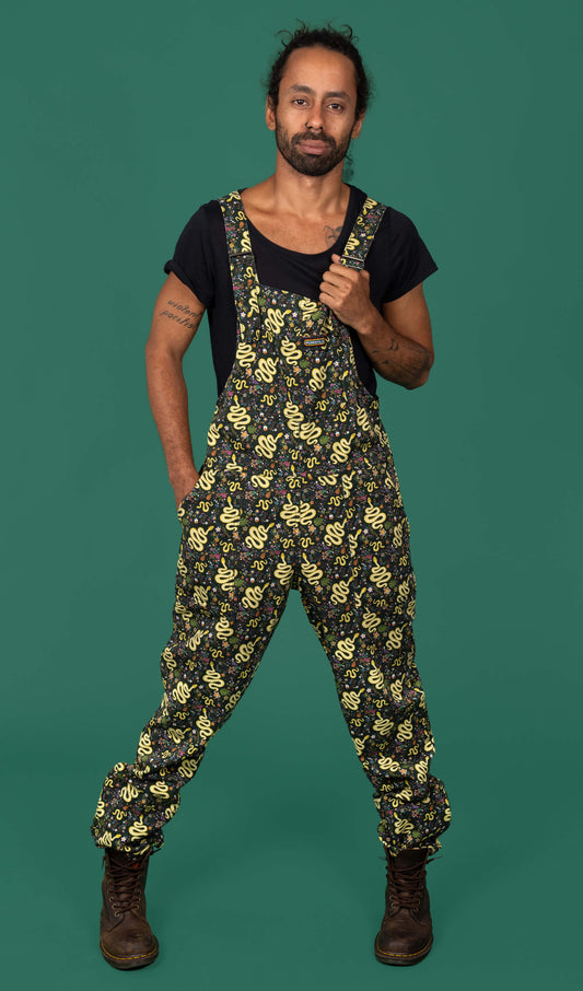 Run & Fly - Serpent Garden Stretch Twill Dungarees